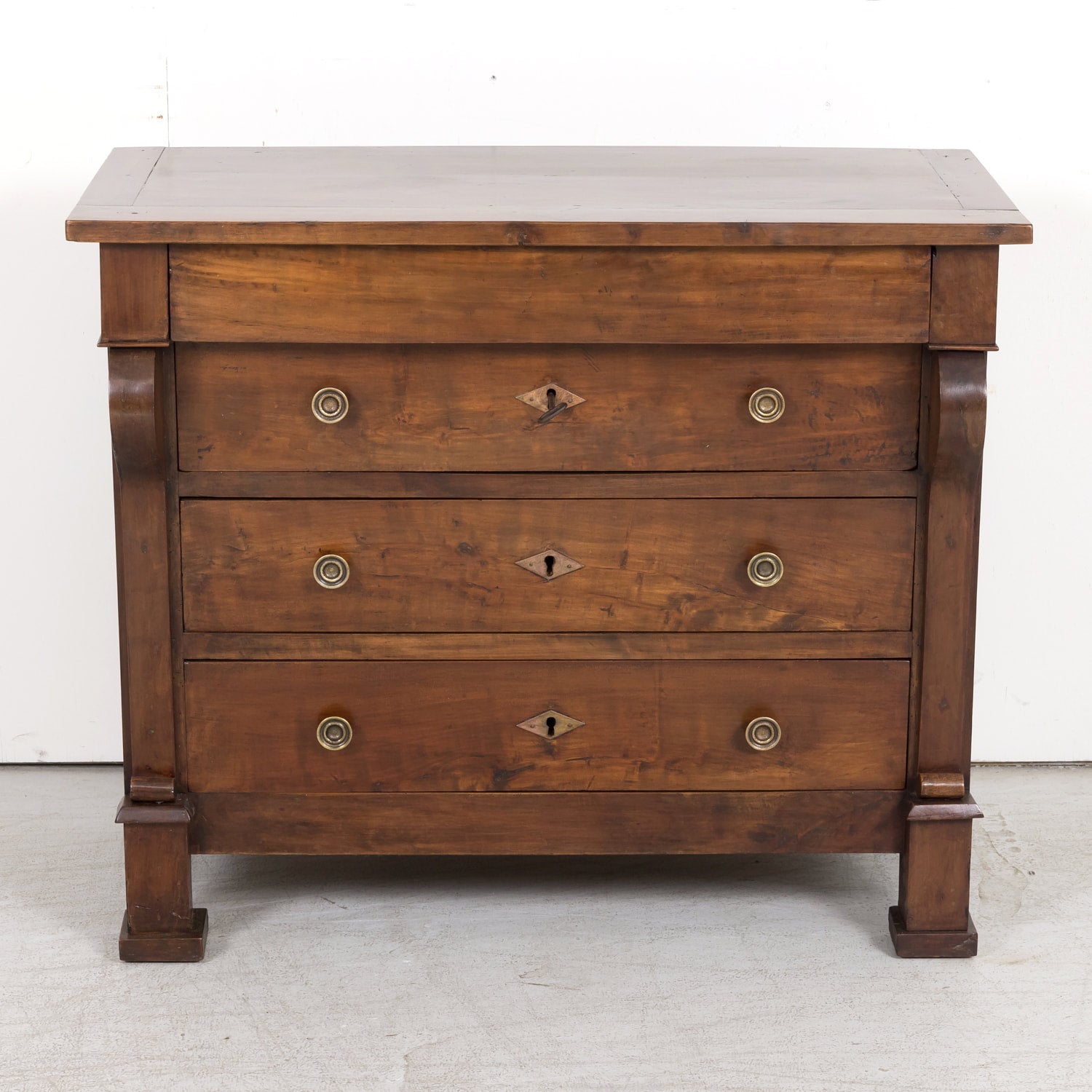 19th Century French Directoire Period Walnut Commode