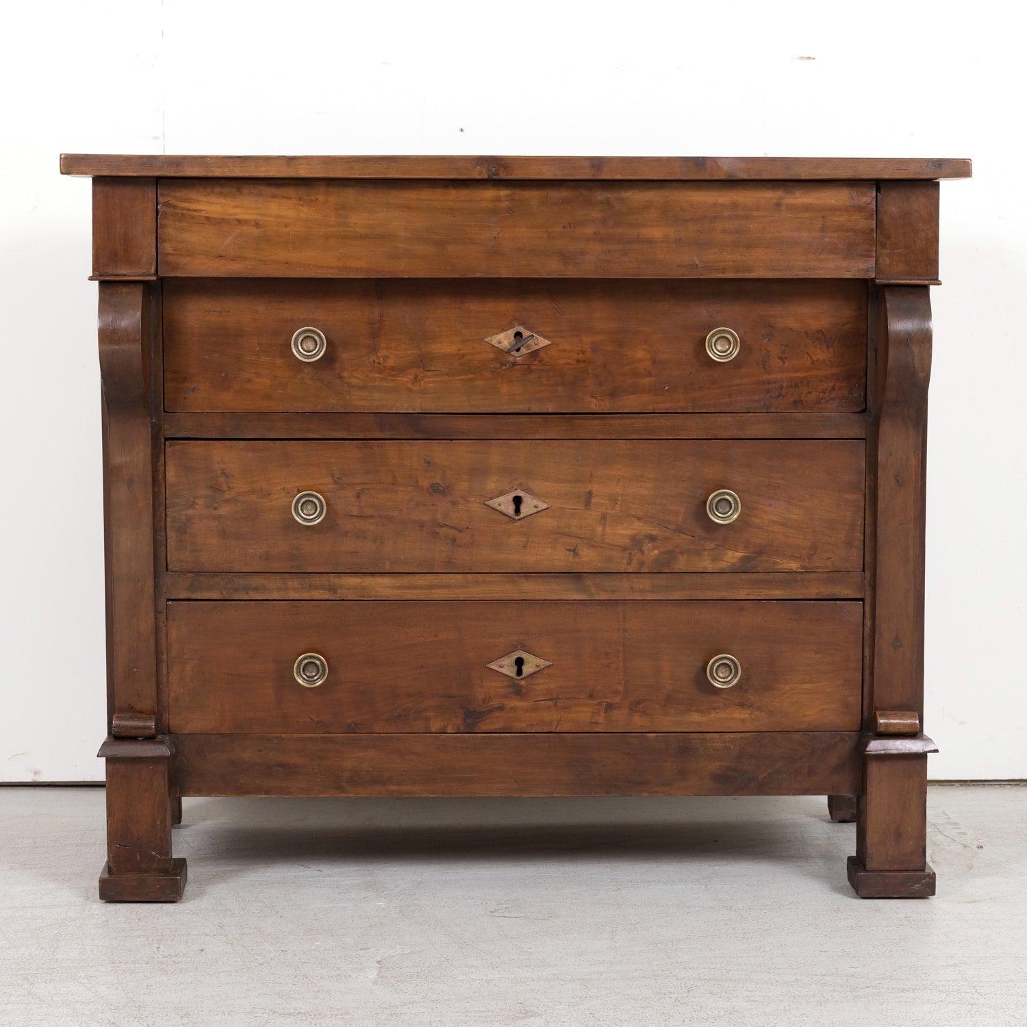 19th Century French Directoire Period Walnut Commode