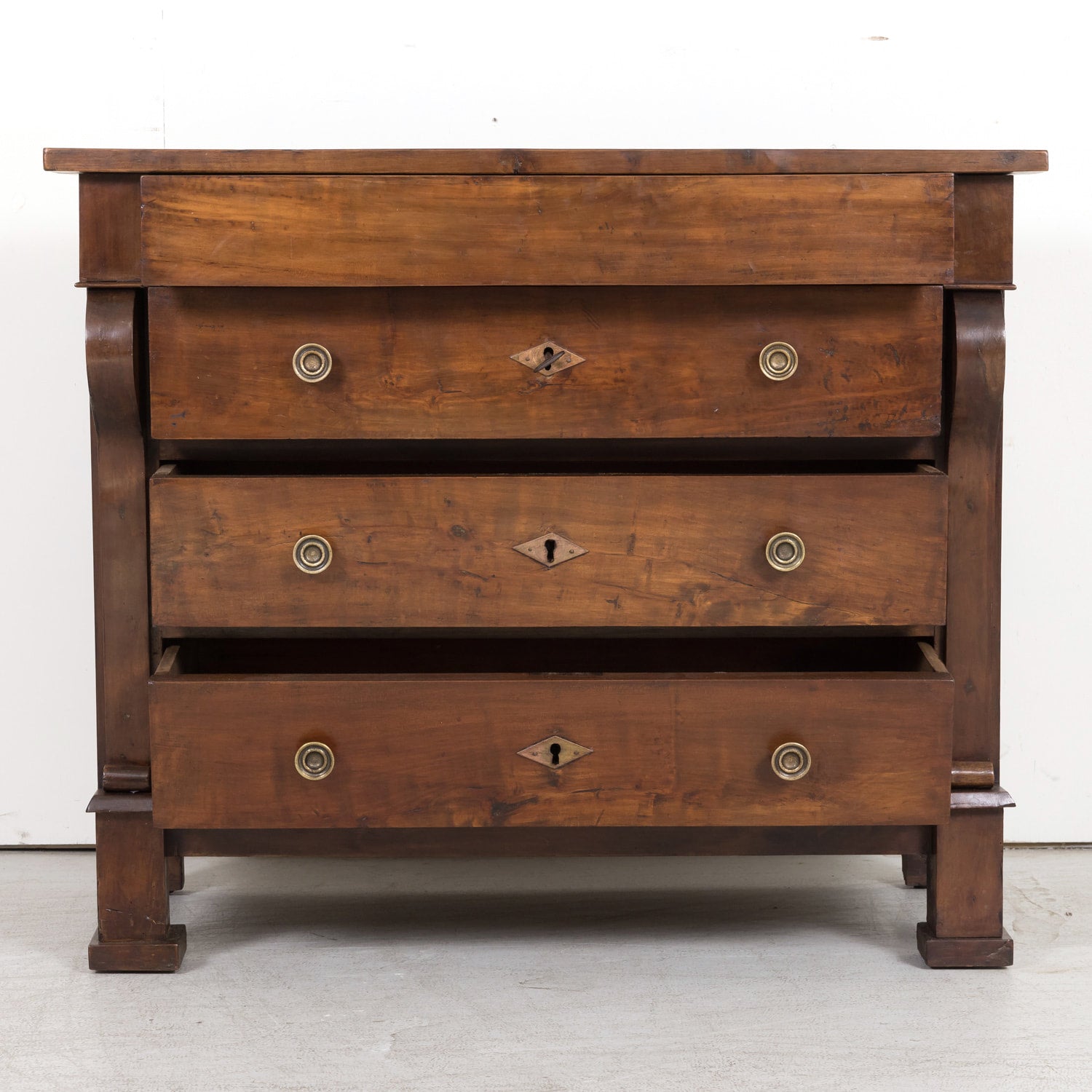 19th Century French Directoire Period Walnut Commode