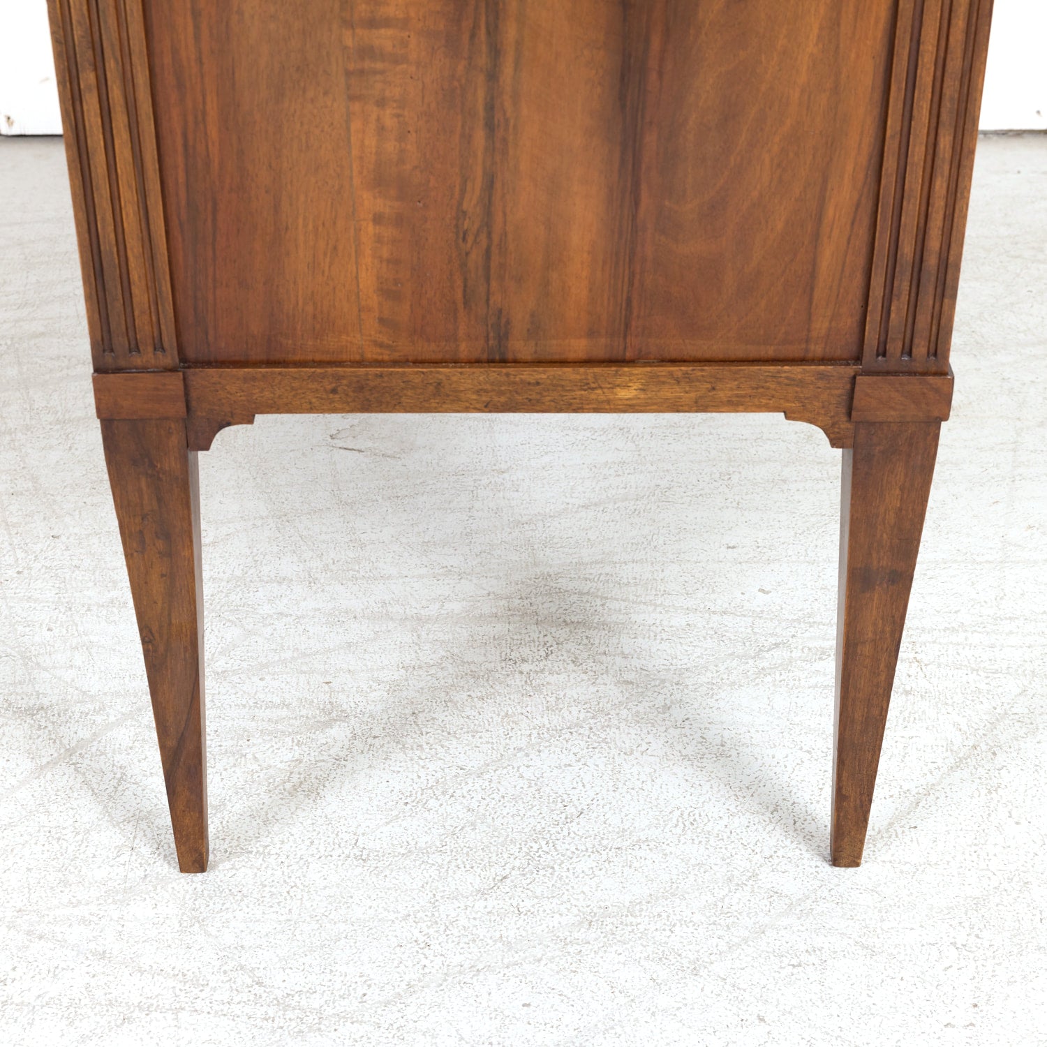 19th Century French Louis XVI Style Walnut and Burled Walnut Commode Sauteuse