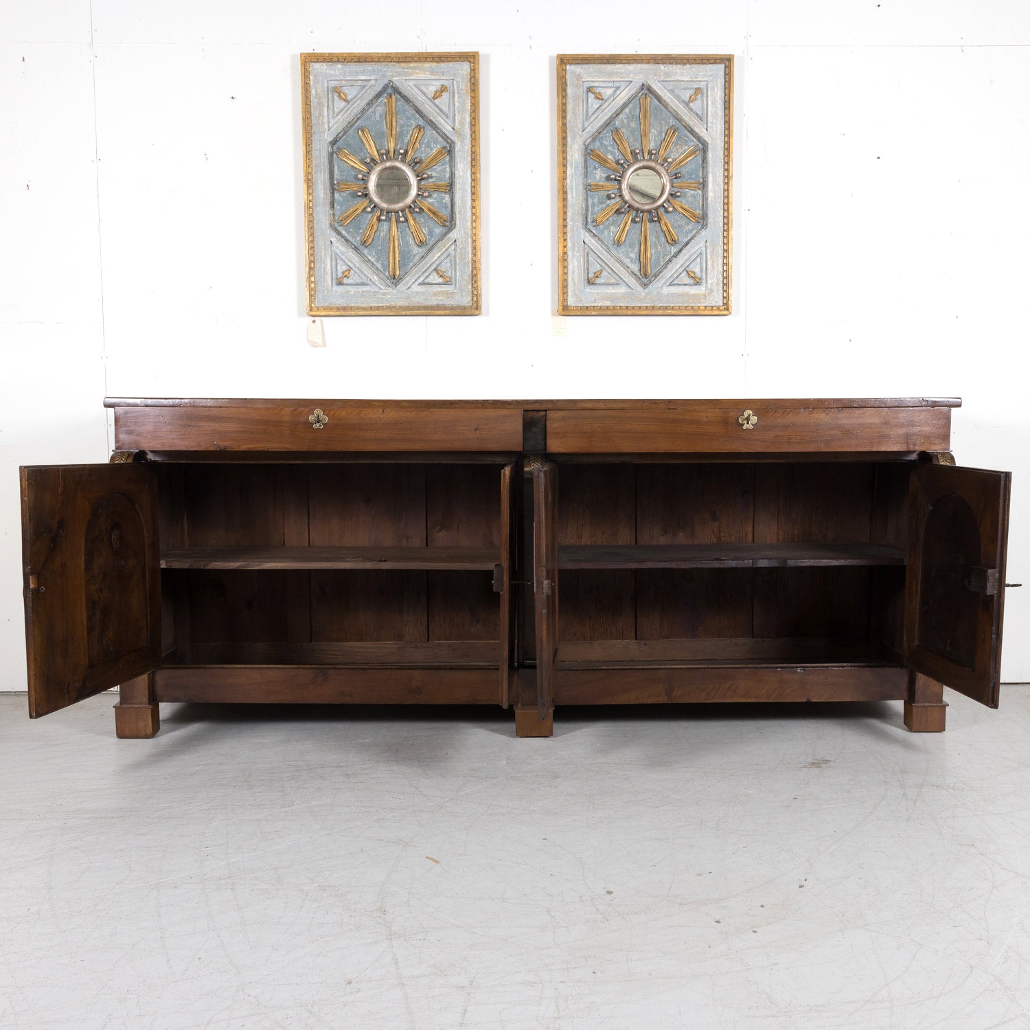 Early 19th Century French Restauration Period Chateau Enfilade Buffet