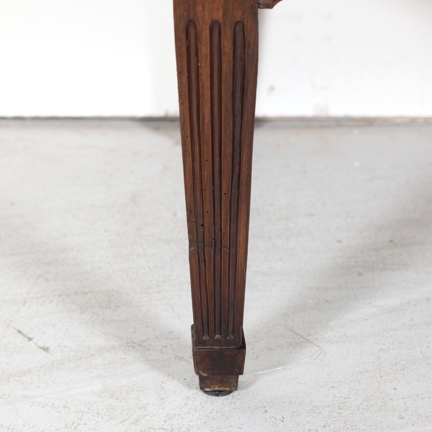 Early 19th French Century Louis XVI Style Solid Walnut Commode Sauteuse