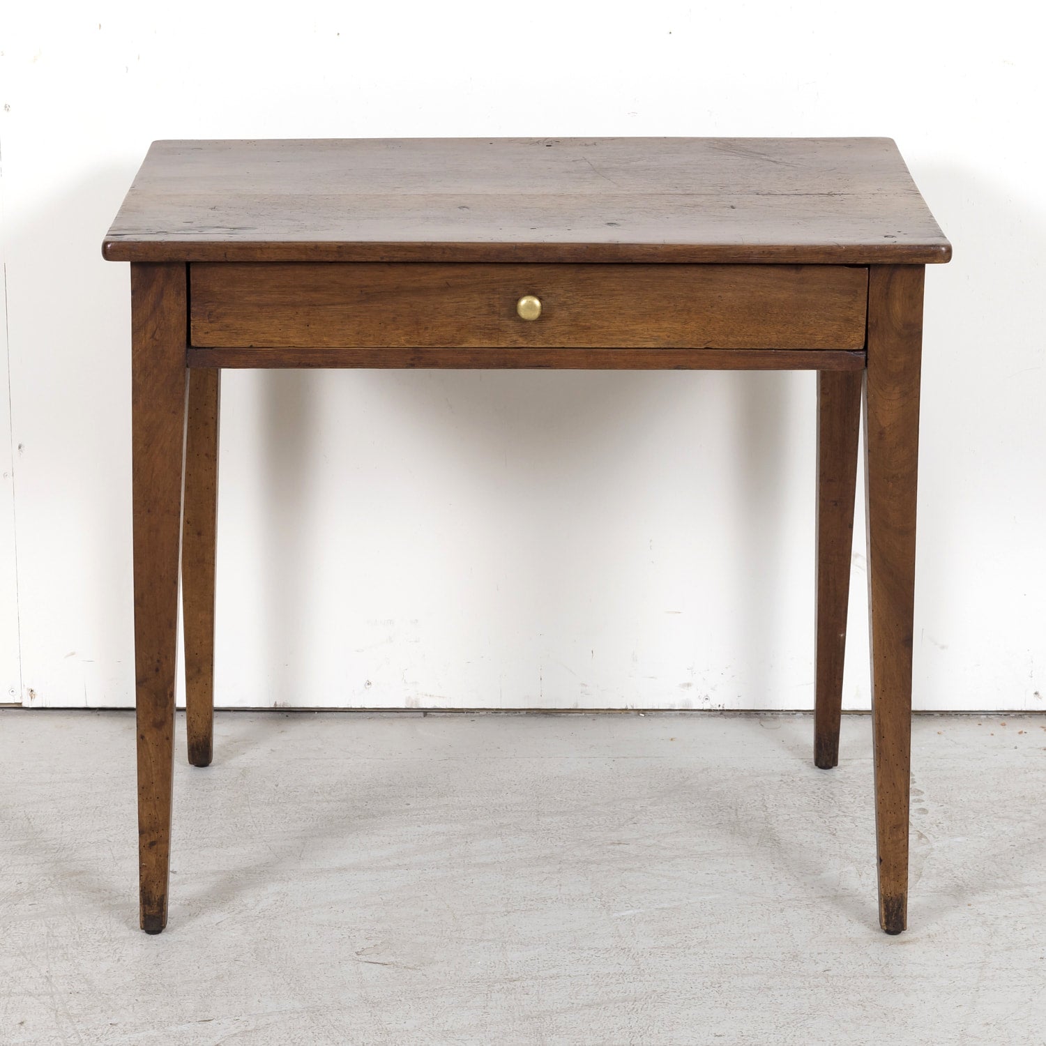 19th Century French Country Walnut Side Table or Work Table