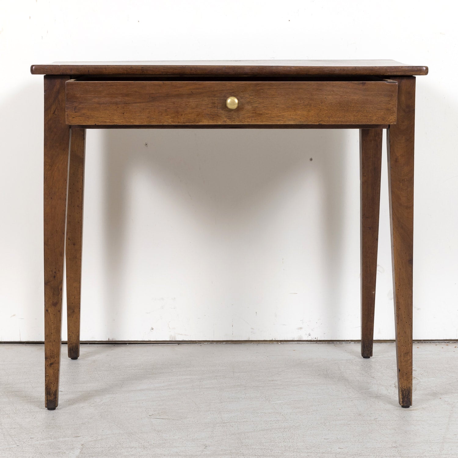 19th Century French Country Walnut Side Table or Work Table