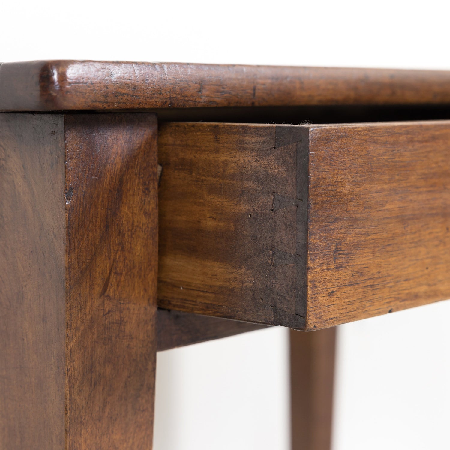 19th Century French Country Walnut Side Table or Work Table