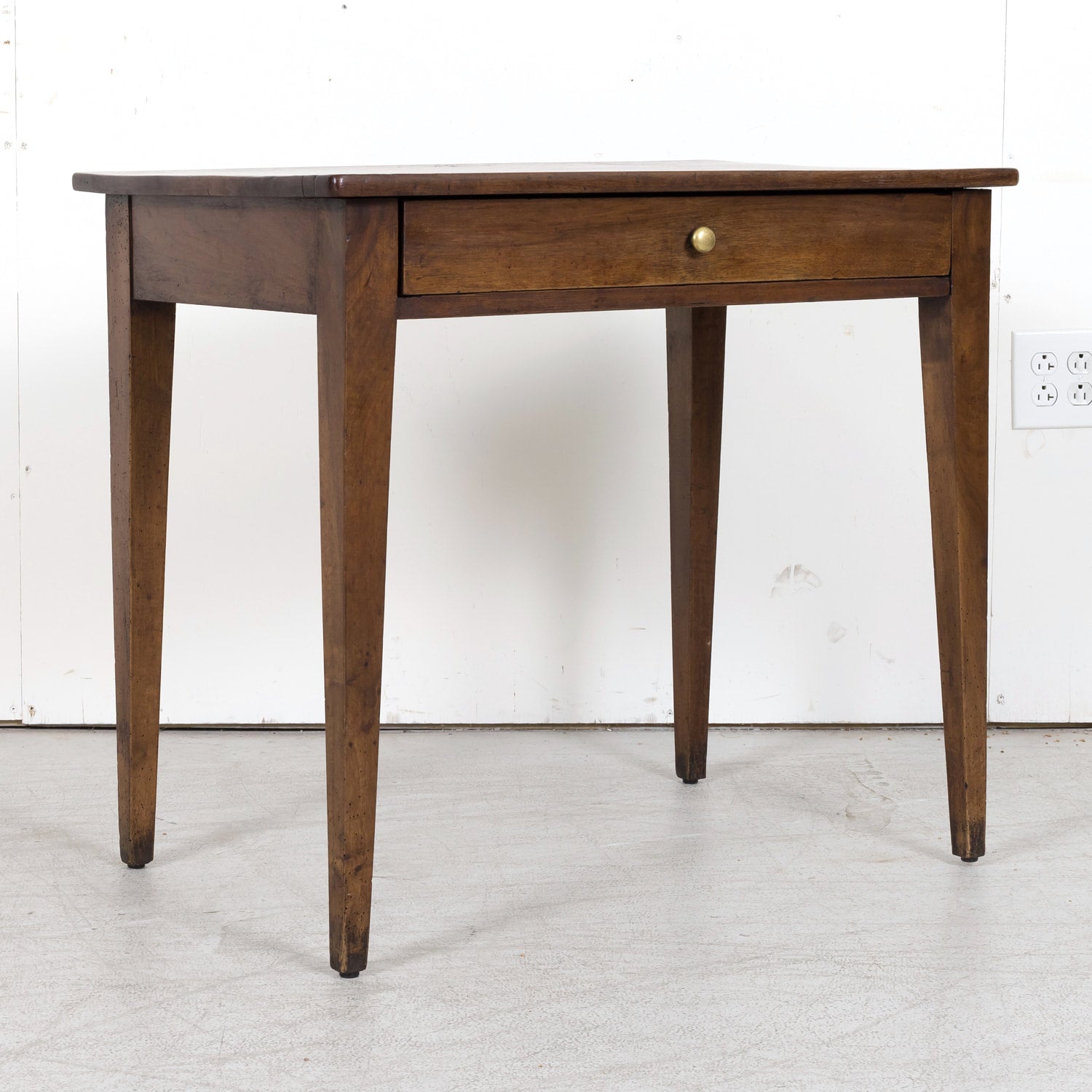 19th Century French Country Walnut Side Table or Work Table