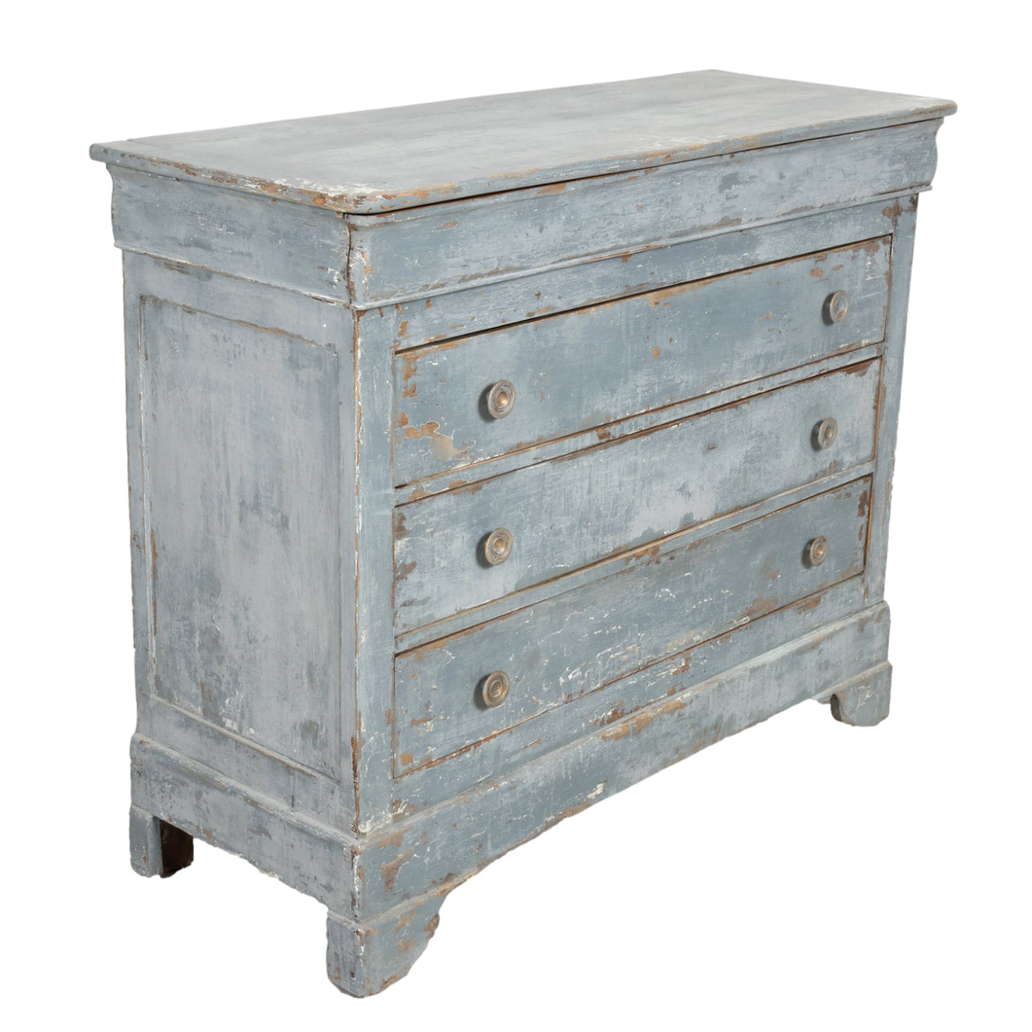 Late 19th Century French Louis Philippe Style Painted Four-Drawer Commode