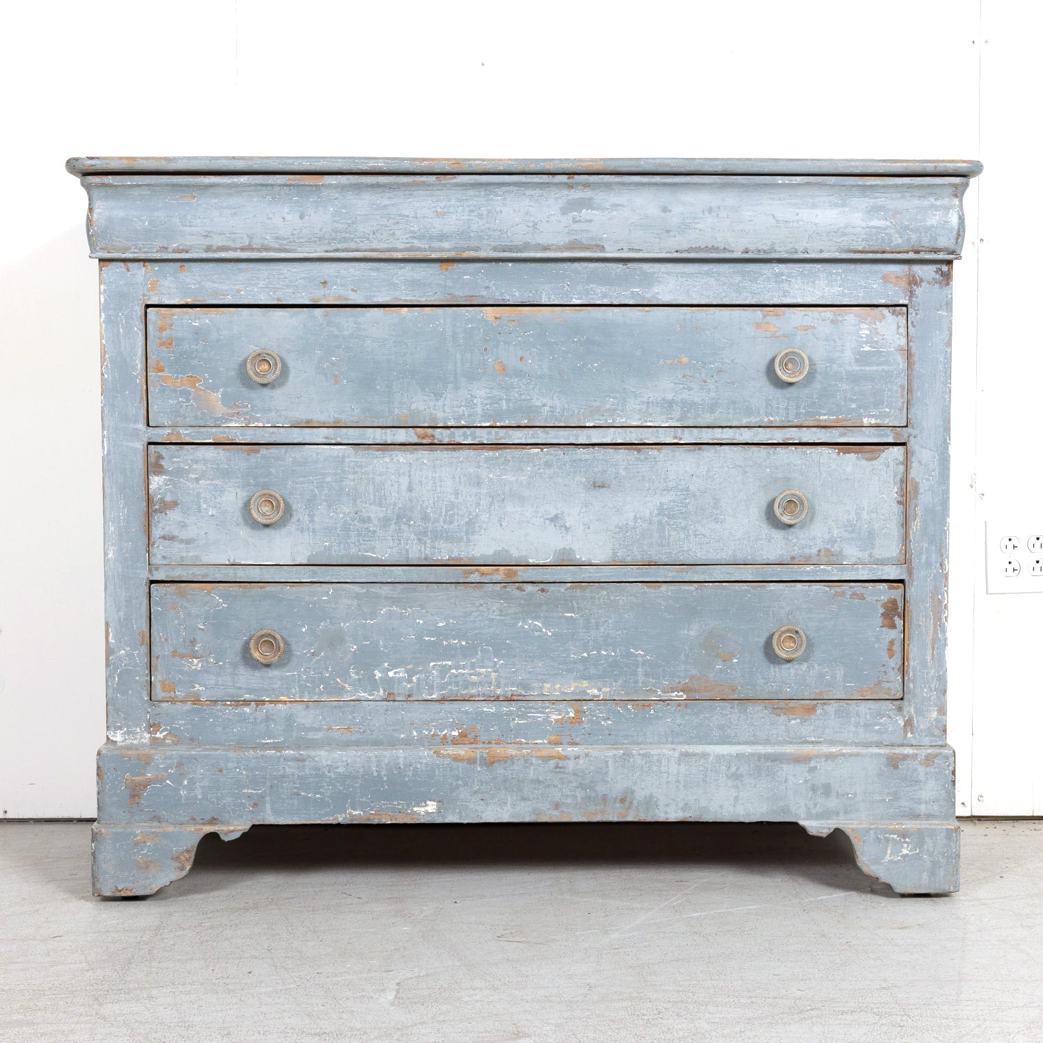 Late 19th Century French Louis Philippe Style Painted Four-Drawer Commode