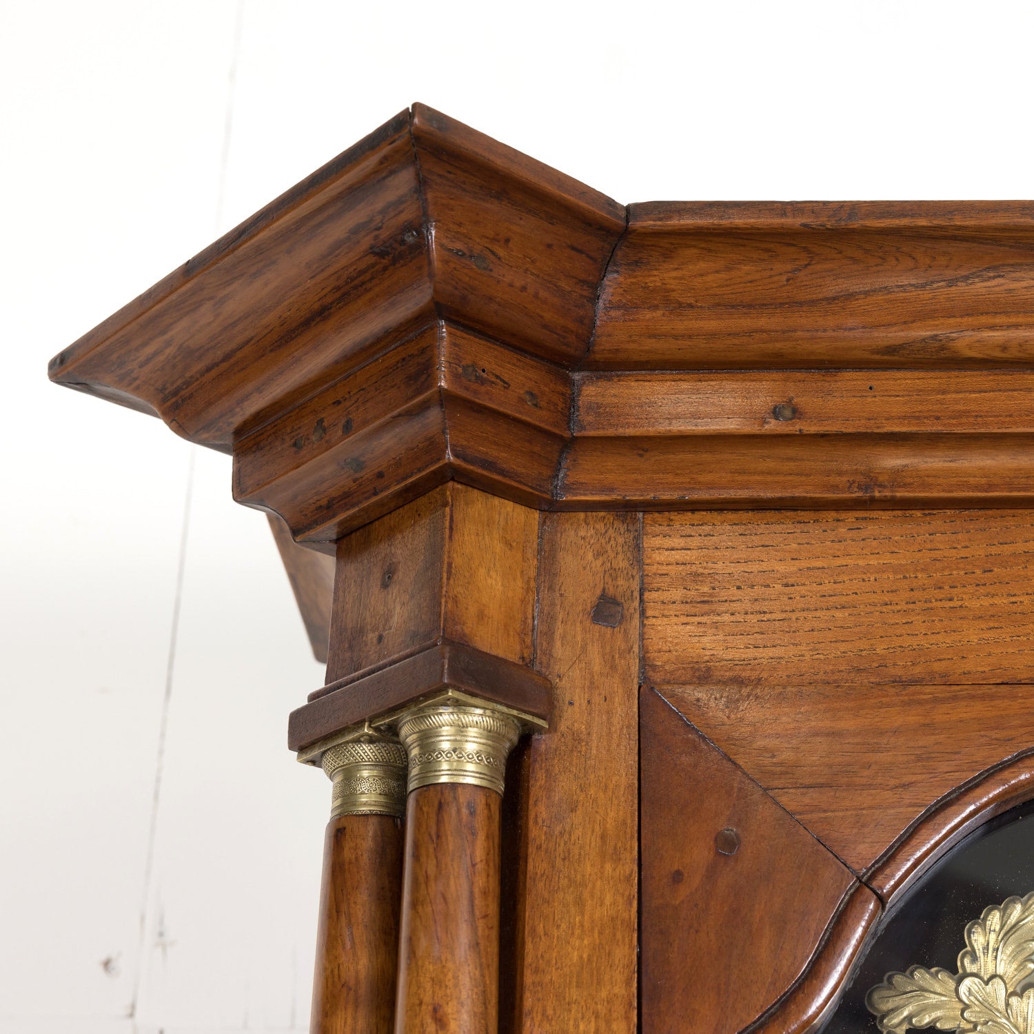 Early 19th Century French Empire Period Walnut Longcase Clock with Eight-Day Movement