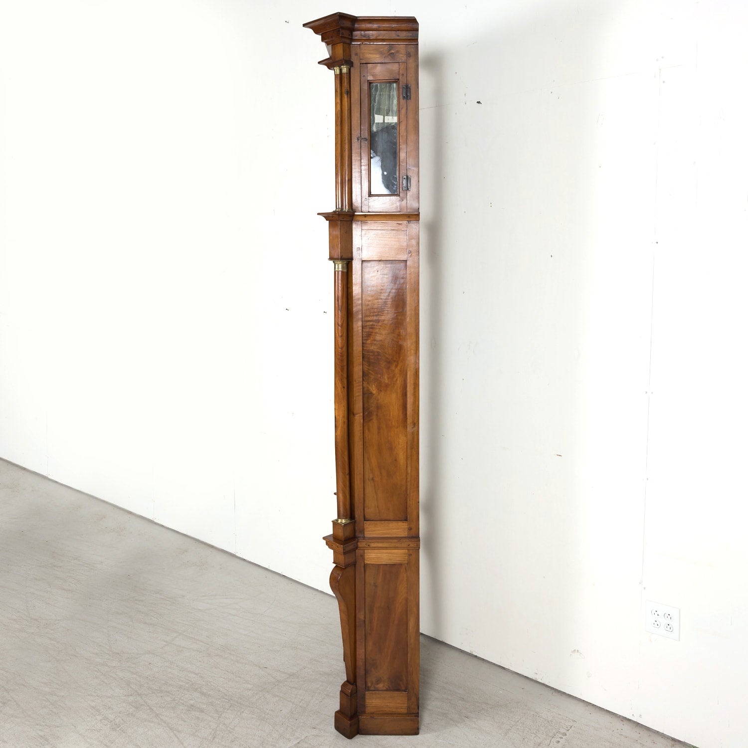 Early 19th Century French Empire Period Walnut Longcase Clock with Eight-Day Movement