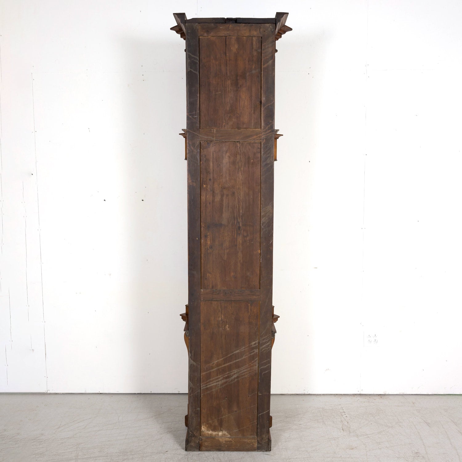 Early 19th Century French Empire Period Walnut Longcase Clock with Eight-Day Movement