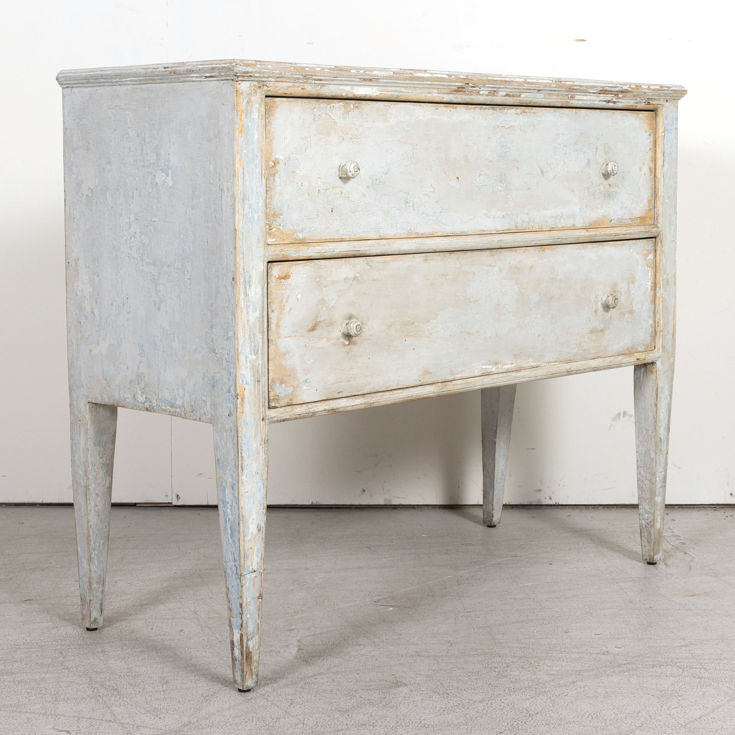 19th Century French Louis XVI Style Painted Commode Sauteuse