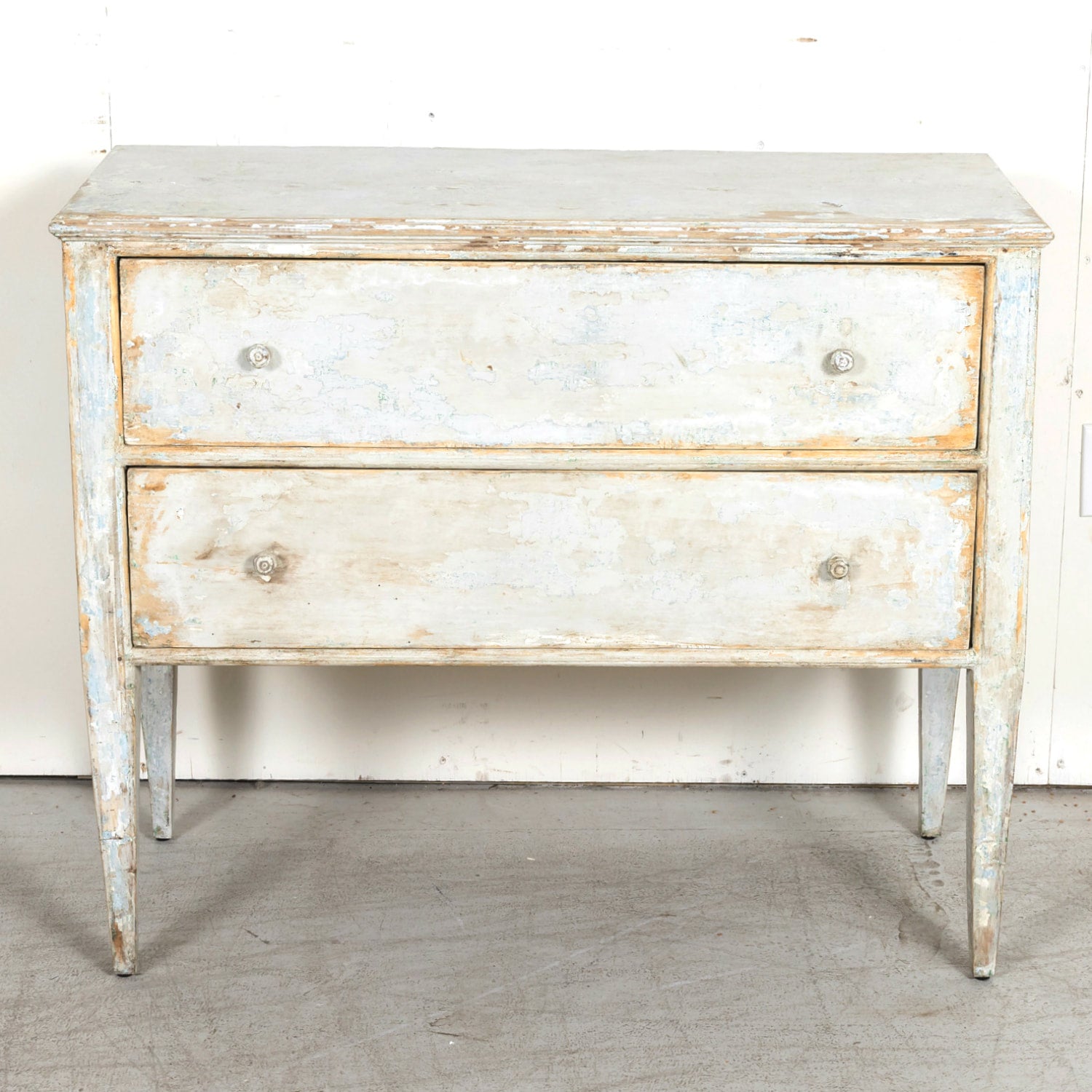 19th Century French Louis XVI Style Painted Commode Sauteuse
