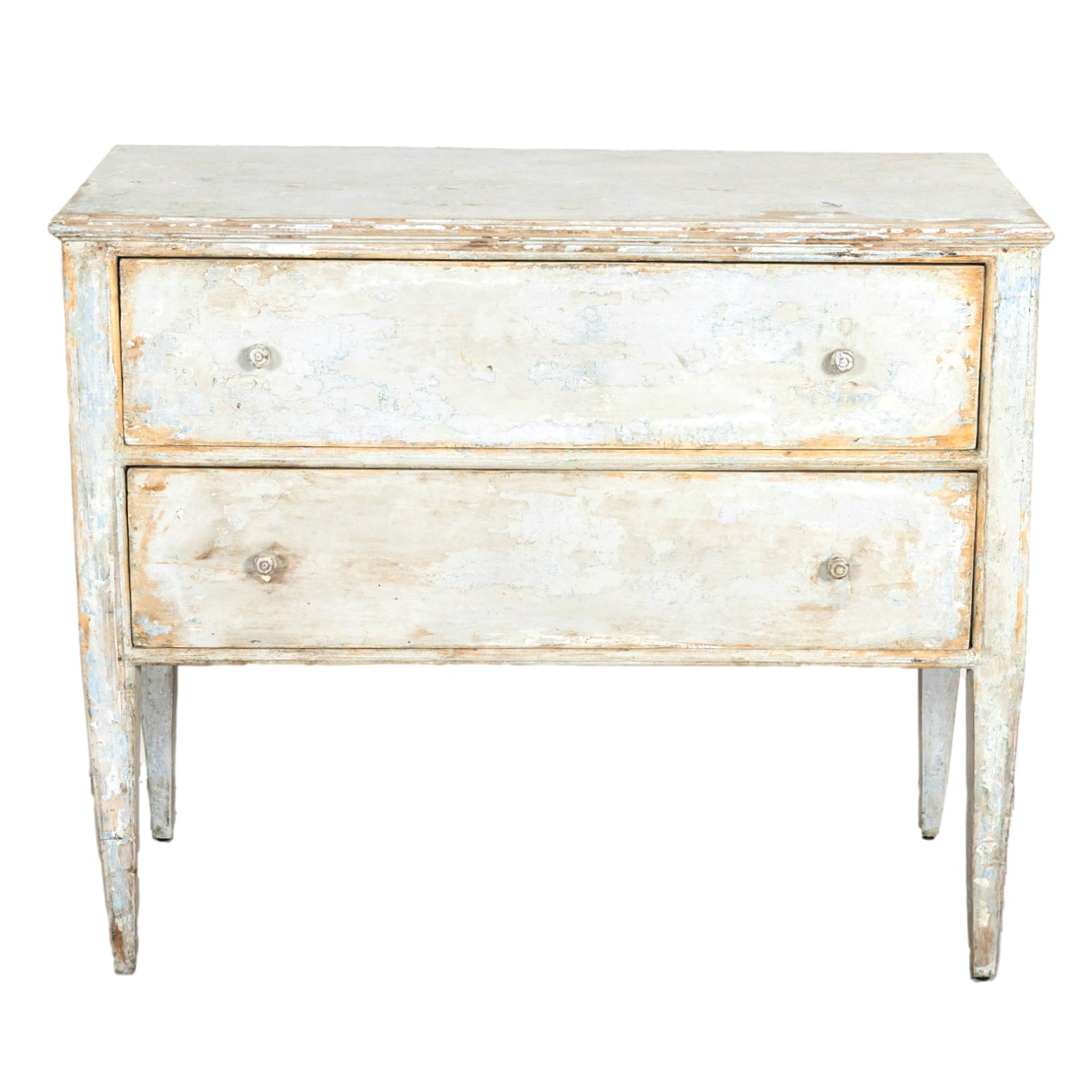 19th Century French Louis XVI Style Painted Commode Sauteuse