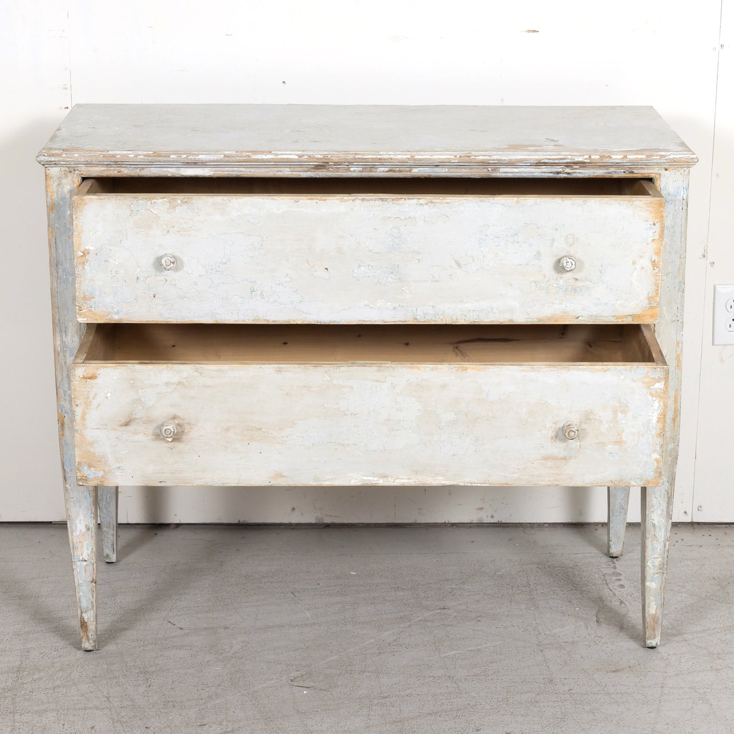 19th Century French Louis XVI Style Painted Commode Sauteuse