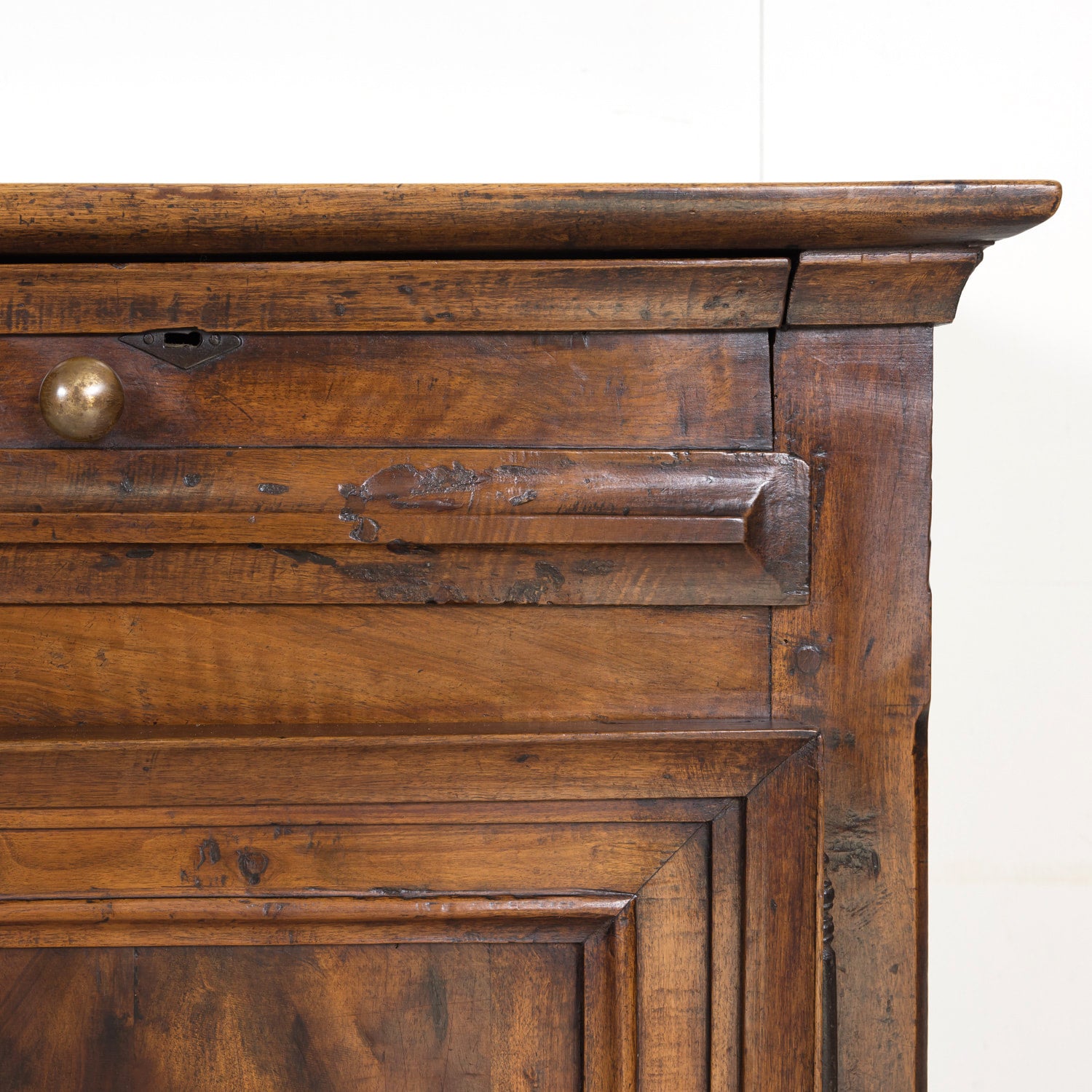 18th Century French Louis XV-Louis XVI Transition Period Solid Walnut Buffet d'Appui