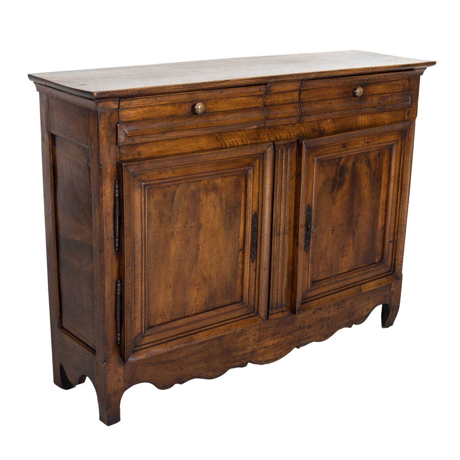 18th Century French Louis XV-Louis XVI Transition Period Solid Walnut Buffet d'Appui