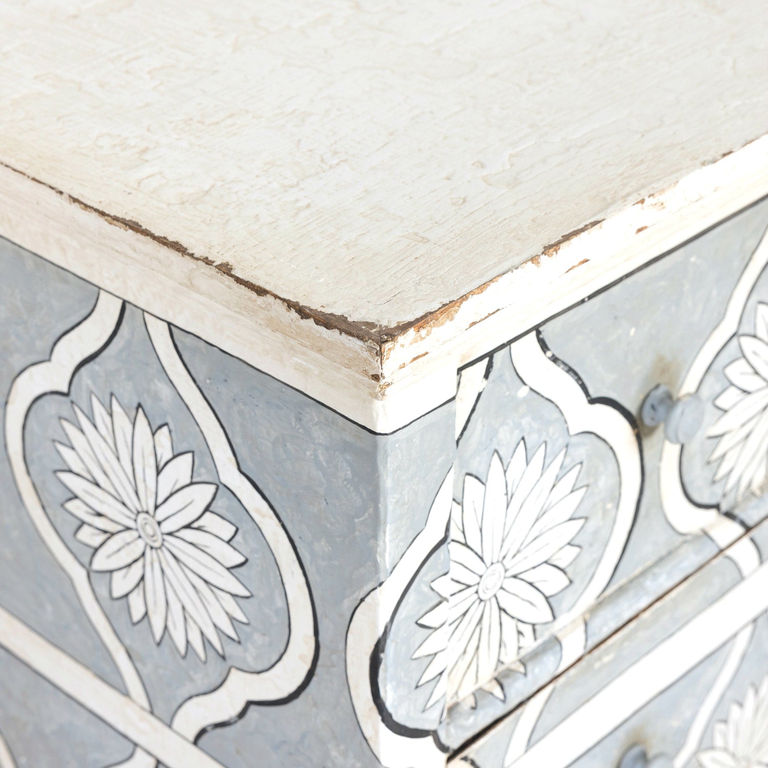 Late 19th Century Hand Painted French Louis XVI Style Three-Drawer Commode