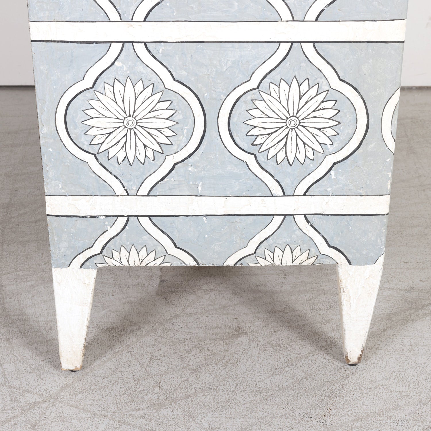 Late 19th Century Hand Painted French Louis XVI Style Three-Drawer Commode