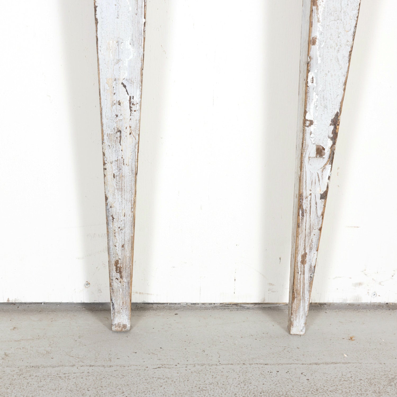 Pair of 19th Century French Louis XVI Style Painted Demilune Console Tables