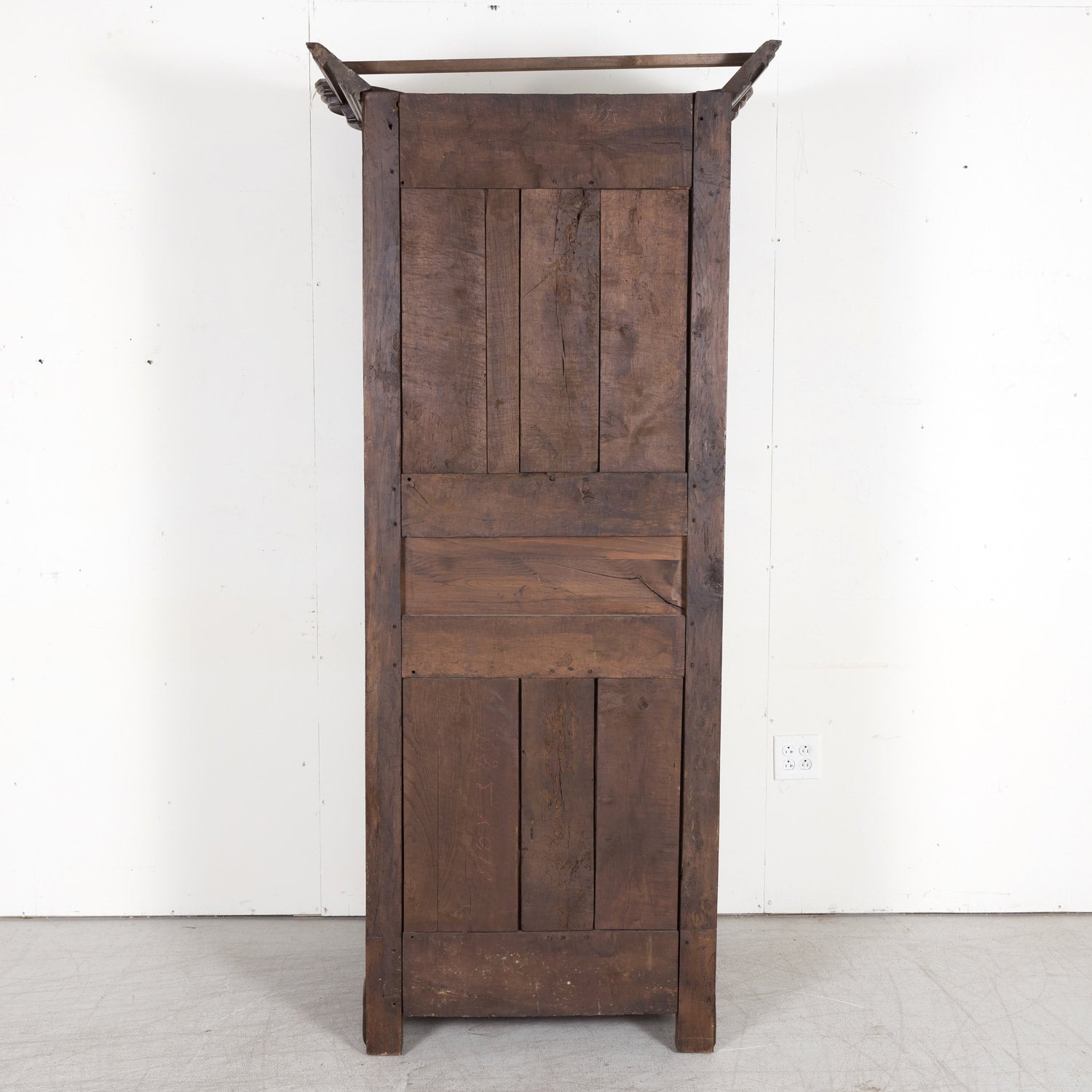 18th Century French Country Louis XV Period Carved Normandy Oak Bonnetiere