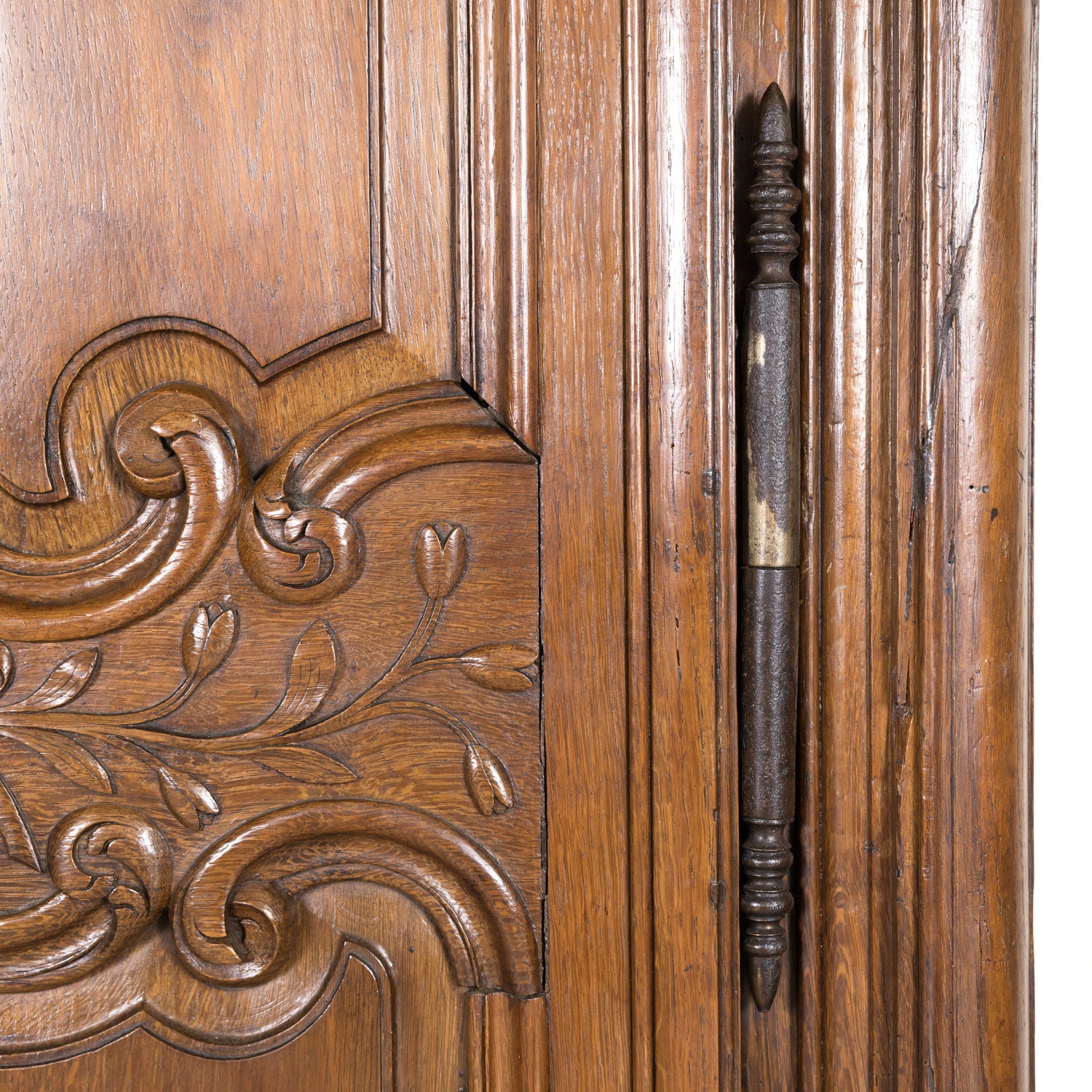 18th Century French Country Louis XV Period Carved Normandy Oak Bonnetiere