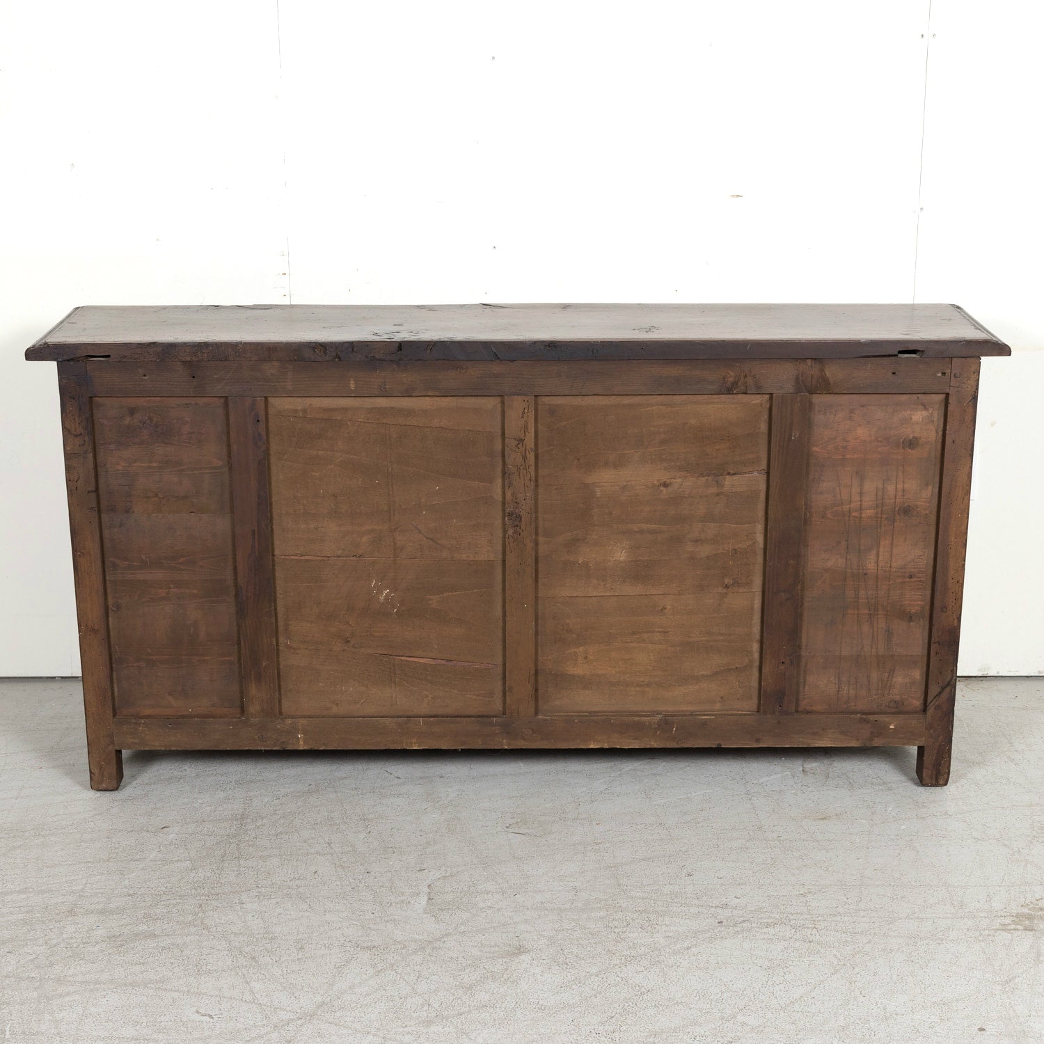 19th Century Spanish Catalan Carved Walnut Sacristy Chest