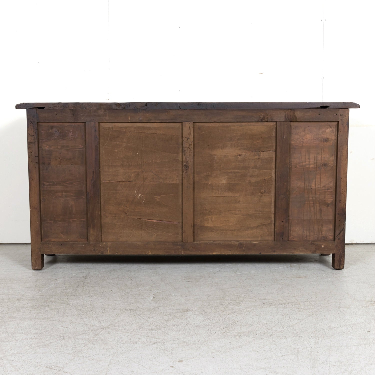 19th Century Spanish Catalan Carved Walnut Sacristy Chest