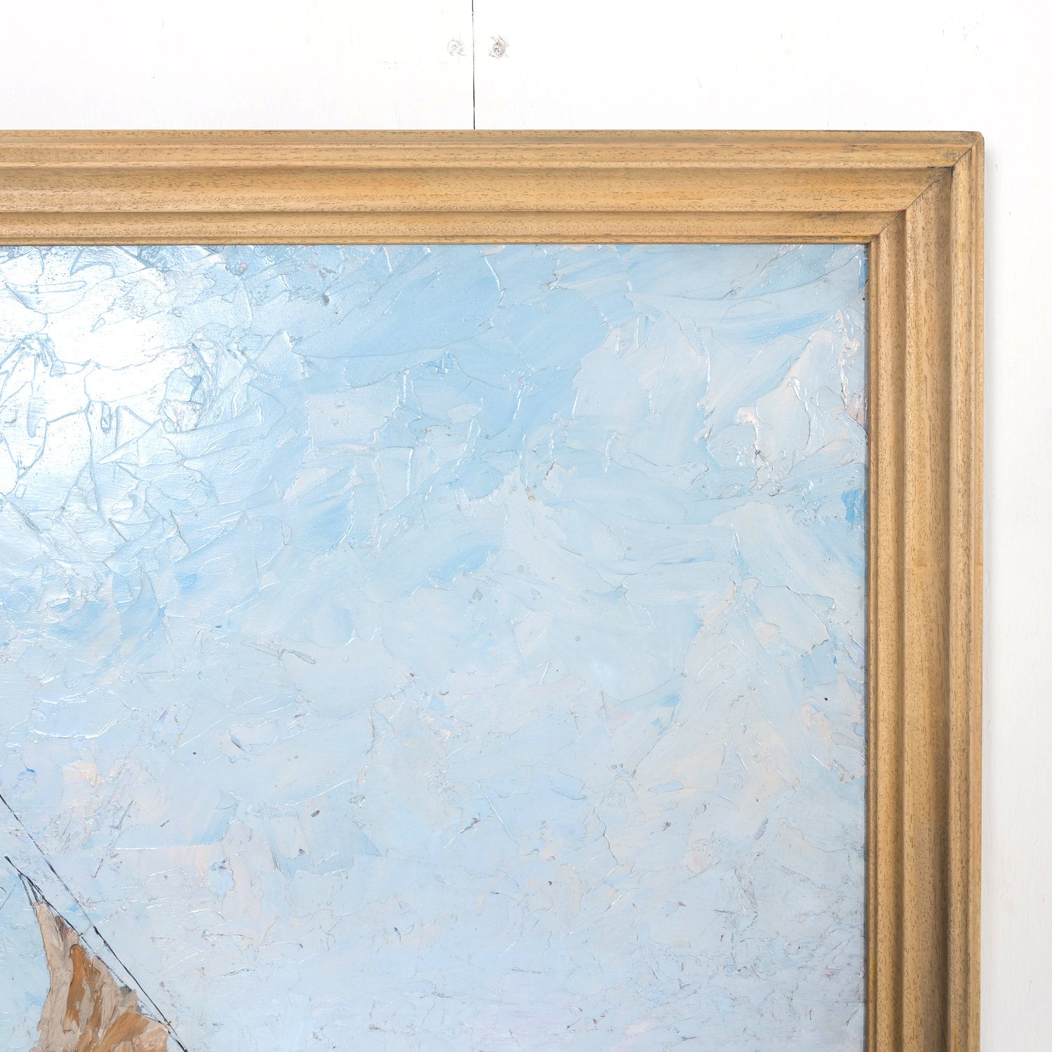 Original Early 20th Century Framed Oil on Board French Seascape Painting, Signed