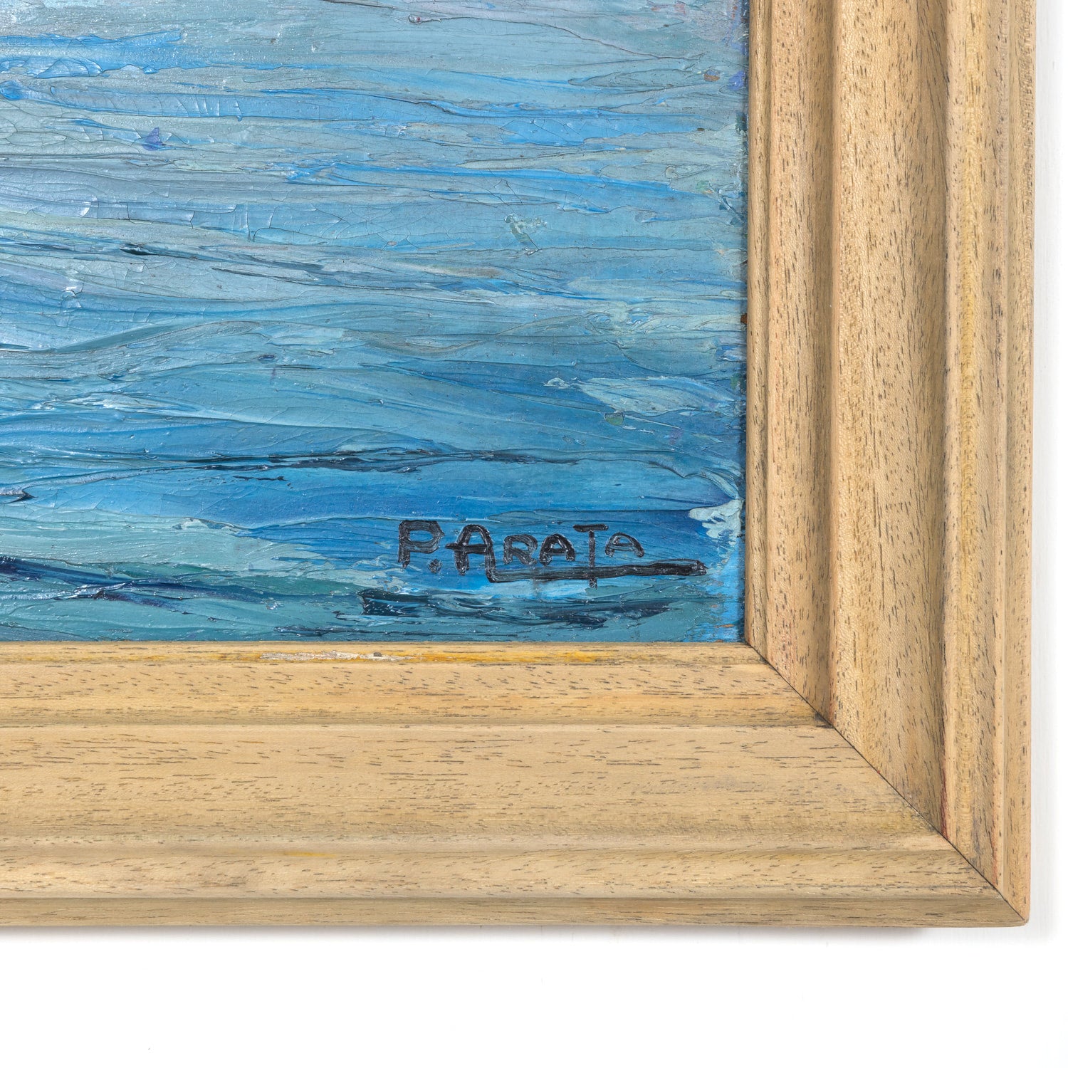 Original Early 20th Century Framed Oil on Board French Seascape Painting, Signed