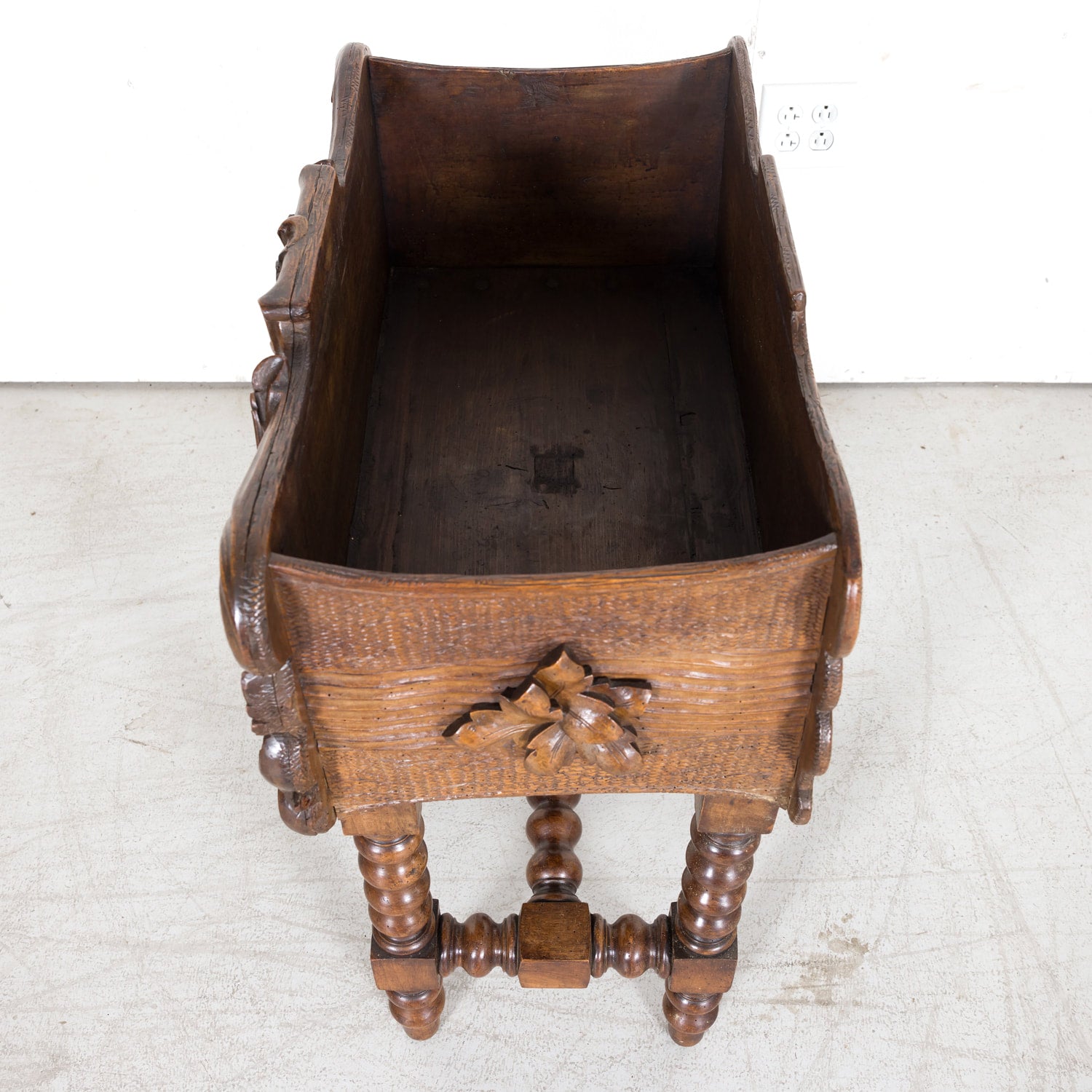 19th Century French Hand Carved Walnut Black Forest Jardiniére or Planter