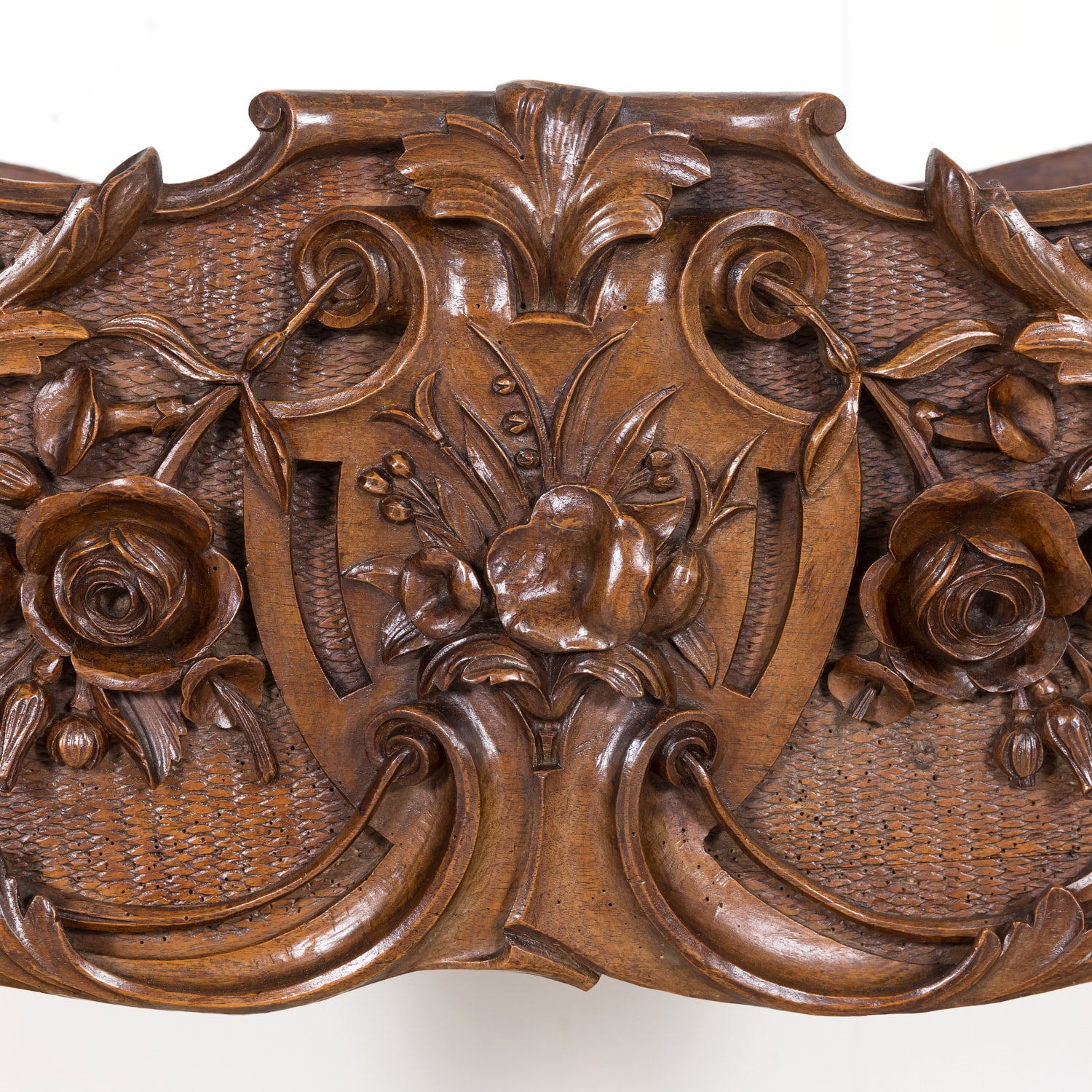 19th Century French Hand Carved Walnut Black Forest Jardiniére or Planter