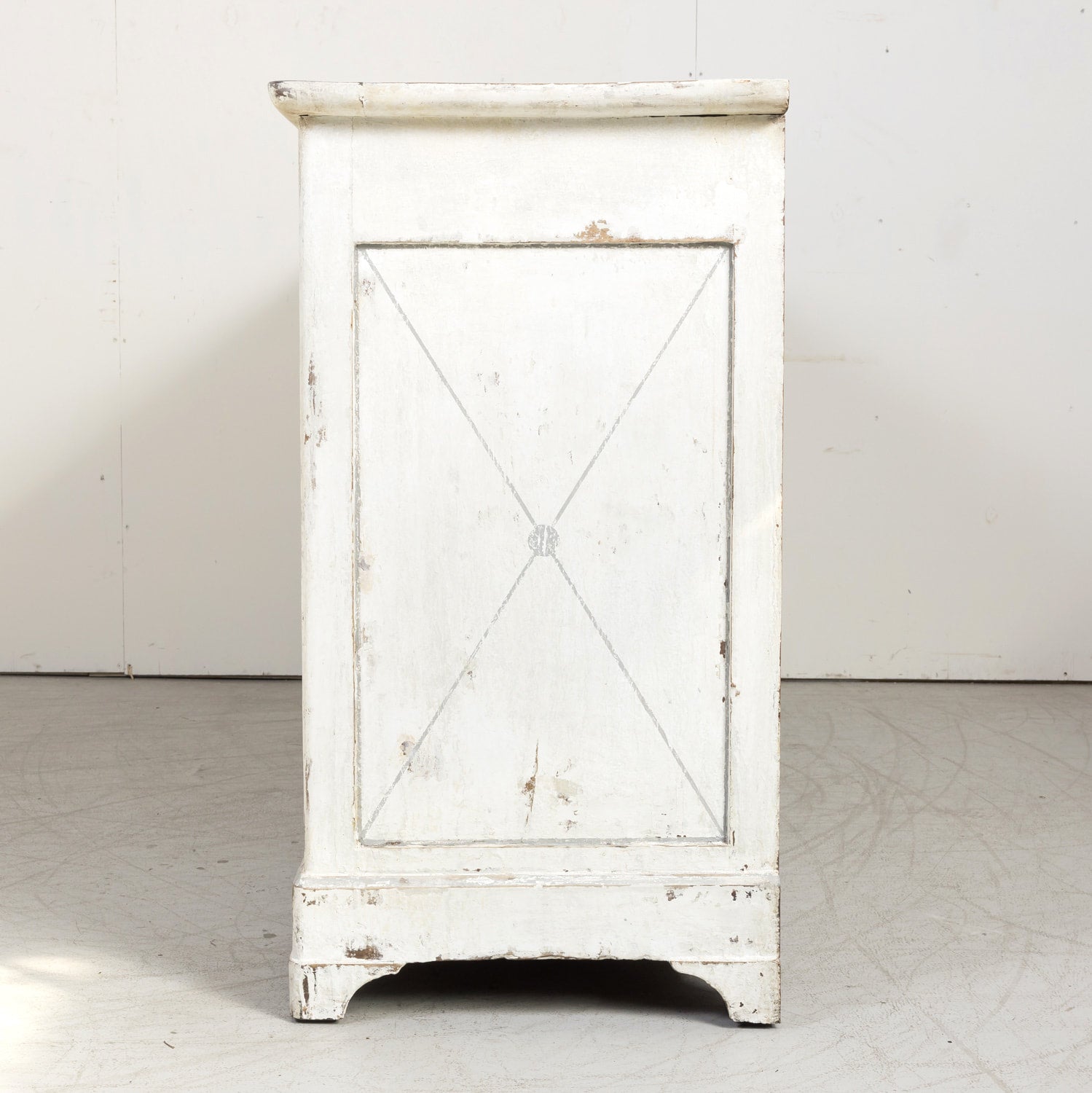 Large 19th Century French Painted Louis Philippe Period Enfilade Buffet