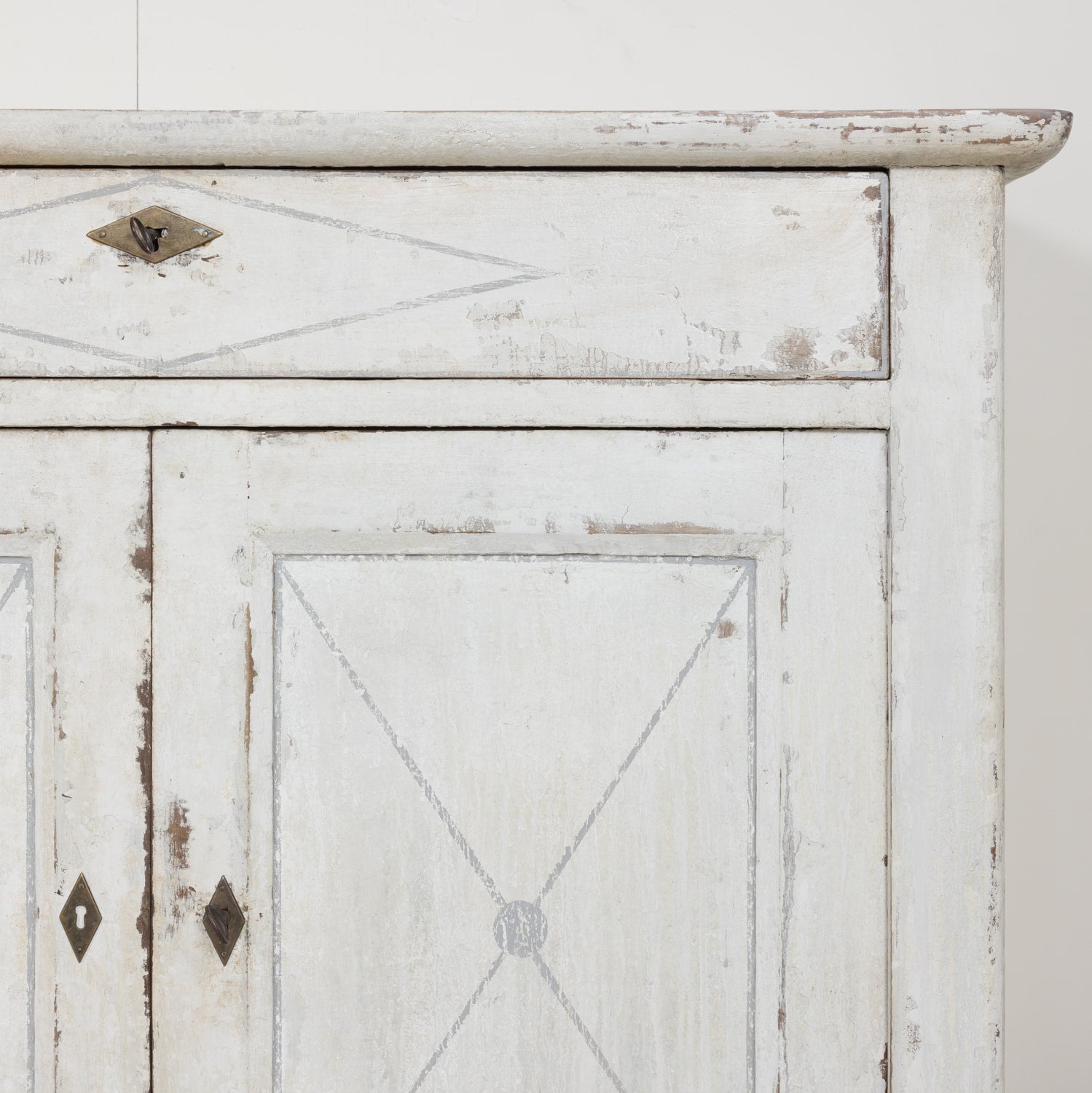 Large 19th Century French Painted Louis Philippe Period Enfilade Buffet