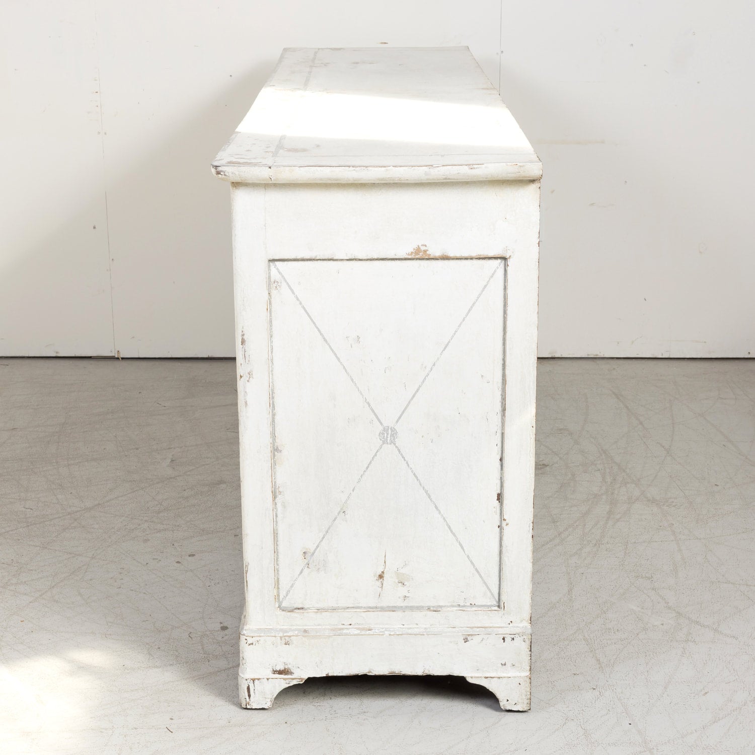 Large 19th Century French Painted Louis Philippe Period Enfilade Buffet