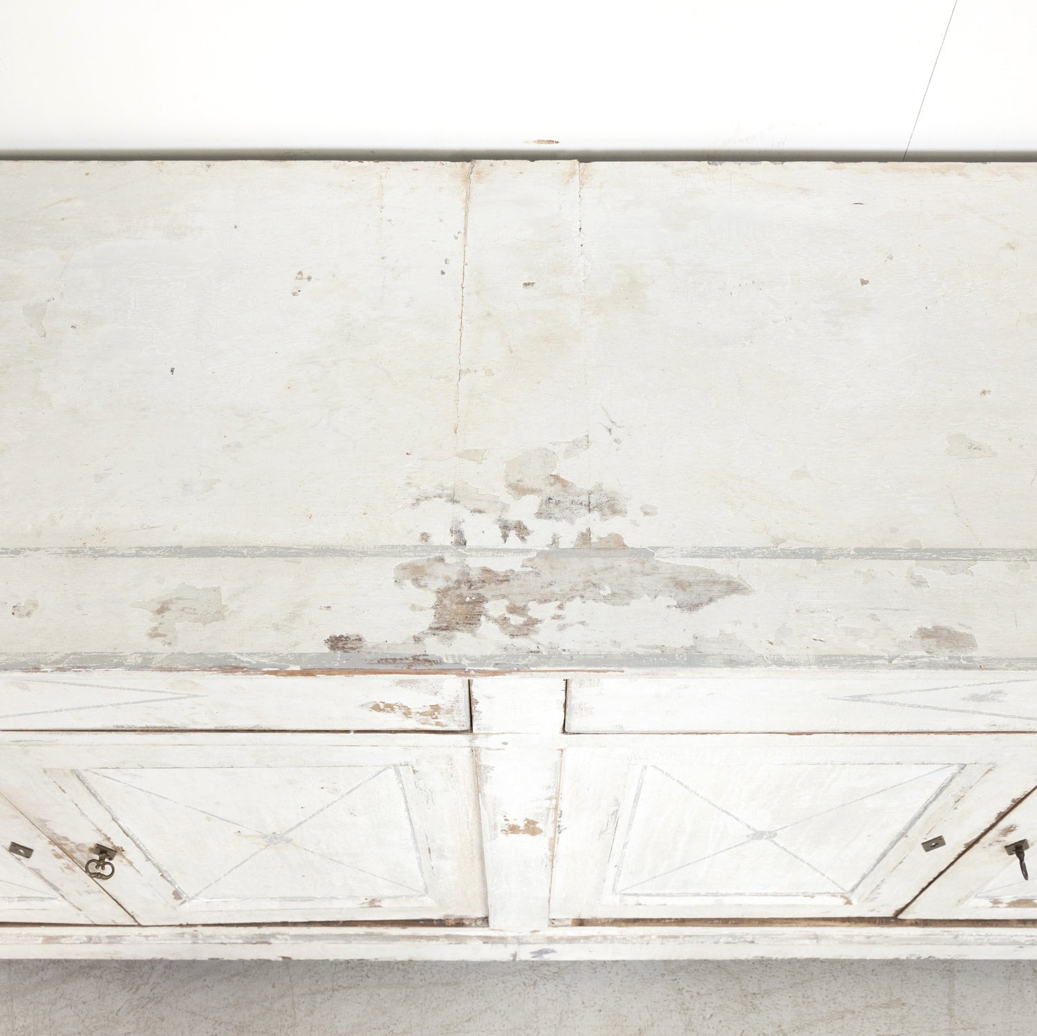 Large 19th Century French Painted Louis Philippe Period Enfilade Buffet