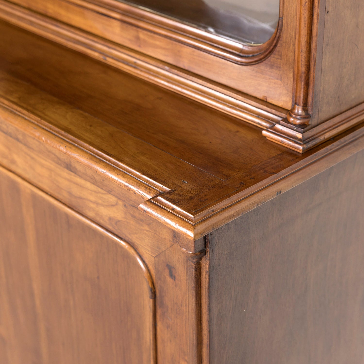 Monumental Antique French Directoire Style Cherry Bibliotheque or Bookcase