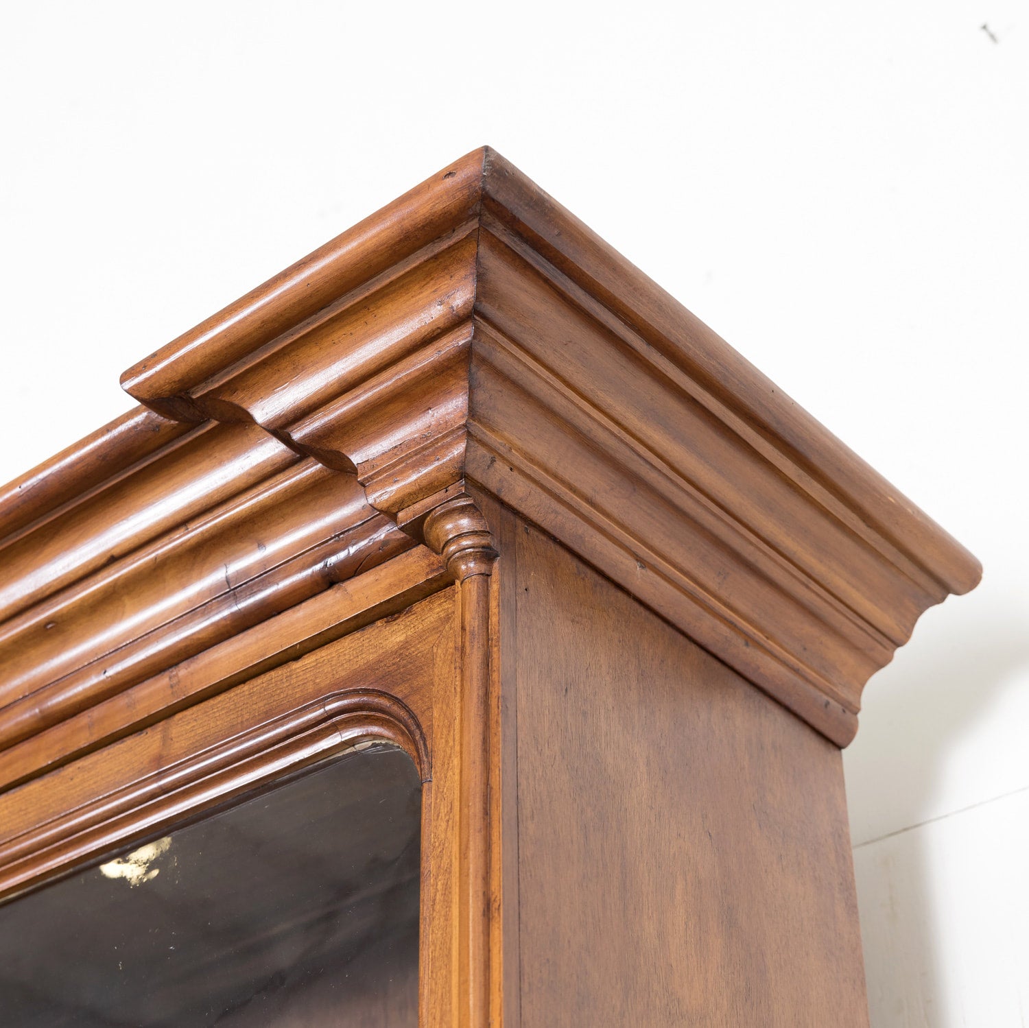 Monumental Antique French Directoire Style Cherry Bibliotheque or Bookcase