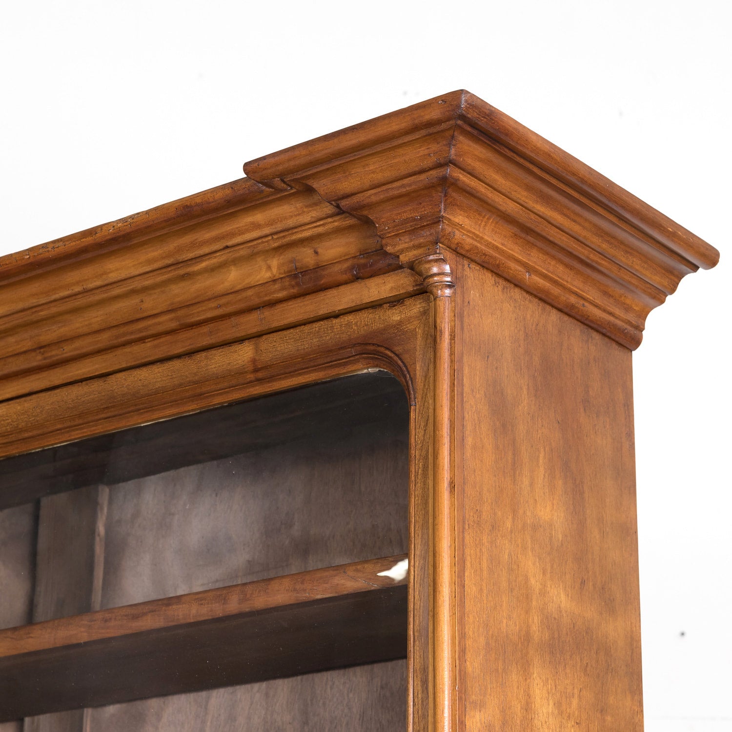 Monumental Antique French Directoire Style Cherry Bibliotheque or Bookcase