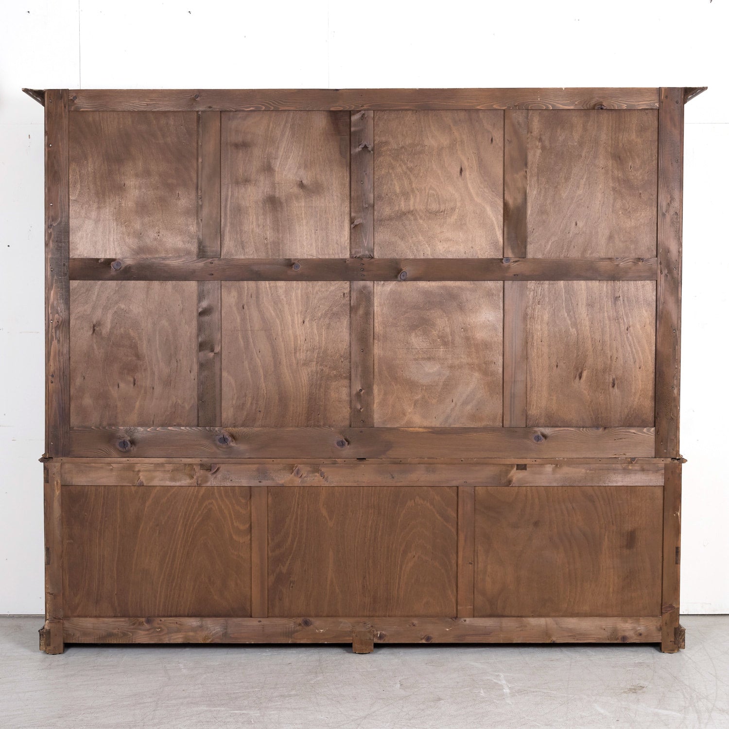 Monumental Antique French Directoire Style Cherry Bibliotheque or Bookcase