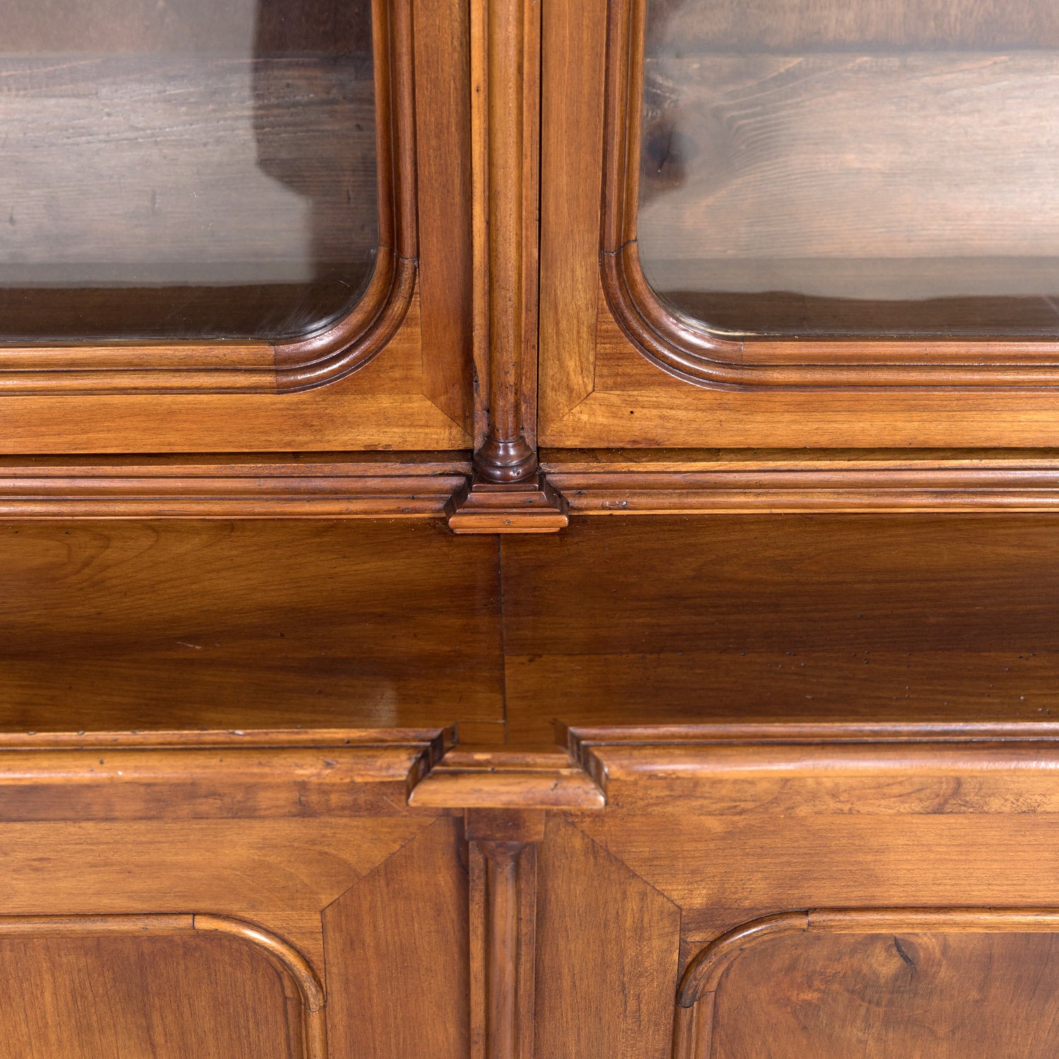 Monumental Antique French Directoire Style Cherry Bibliotheque or Bookcase