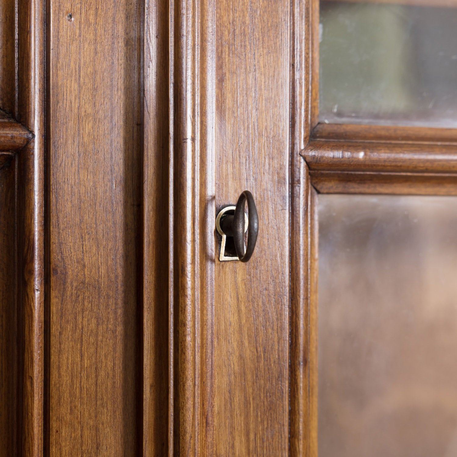 Monumental Antique French Directoire Style Cherry Bibliotheque or Bookcase