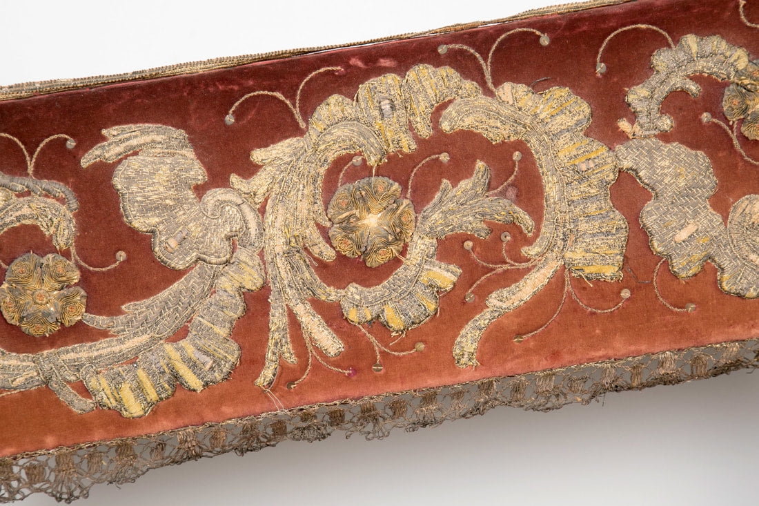 Pair of 18th Century Carved and Painted Baroque Tuscan Arm Benches  