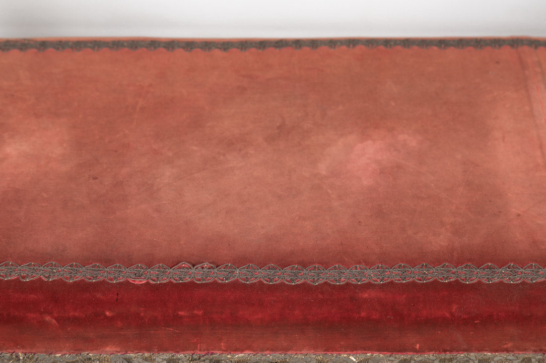 Pair of 18th Century Carved and Painted Baroque Tuscan Arm Benches  