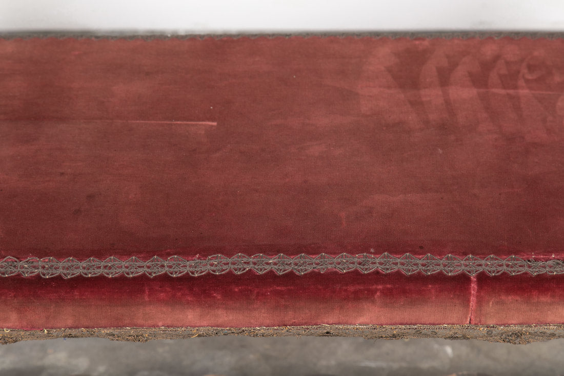 Pair of 18th Century Carved and Painted Baroque Tuscan Arm Benches  