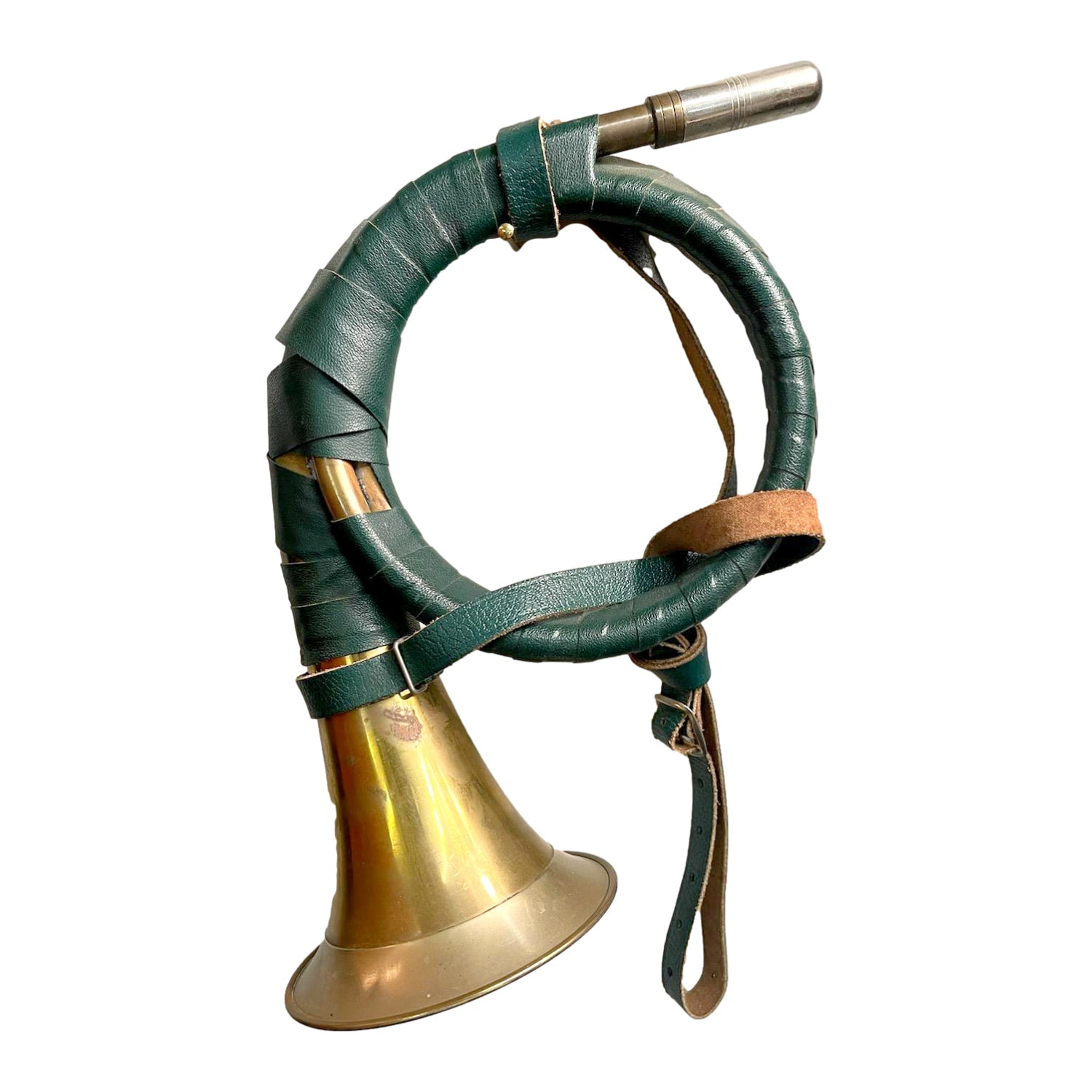 Late 19th Century Fürst-Pless German Leather Wrapped Hunting Horn