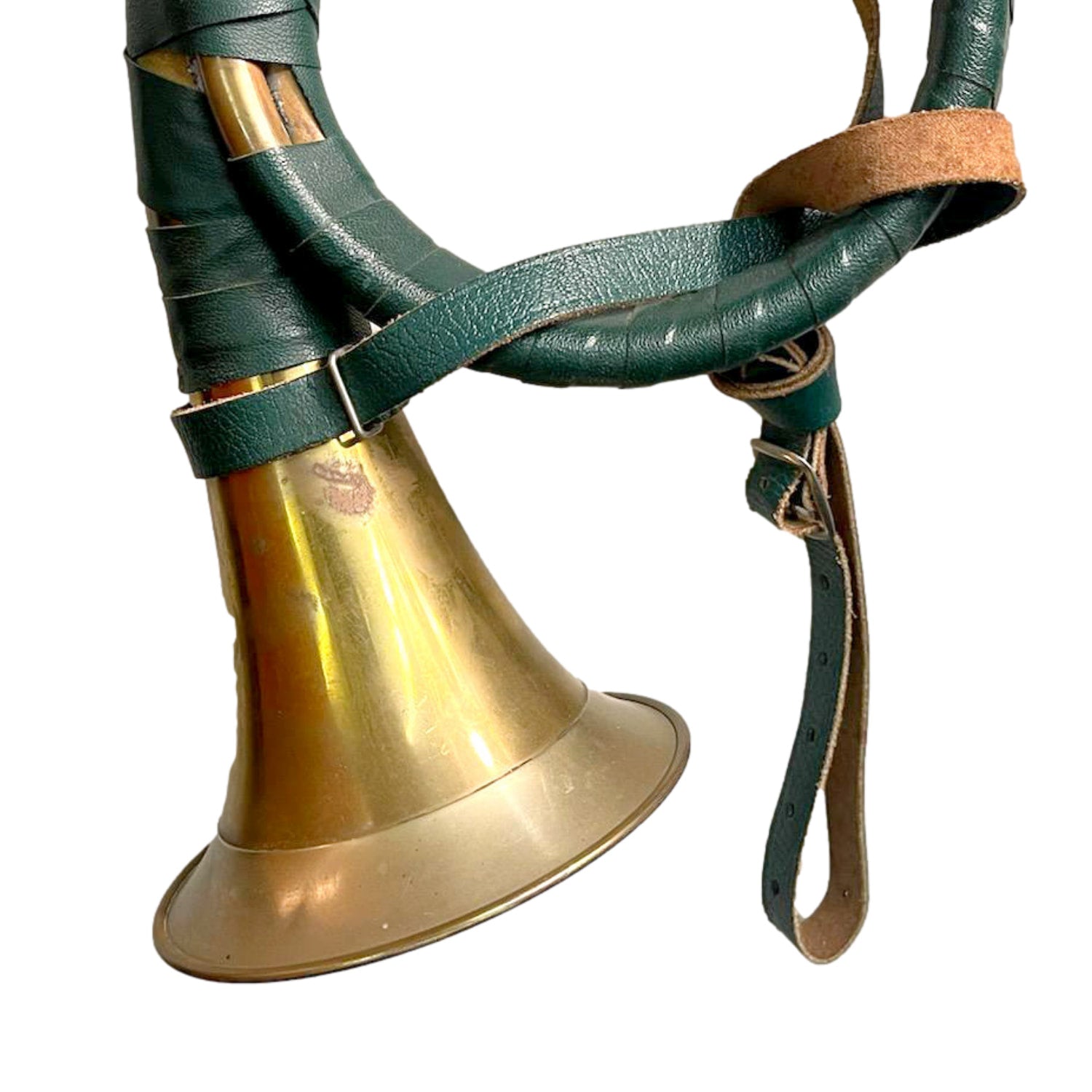 Late 19th Century Fürst-Pless German Leather Wrapped Hunting Horn