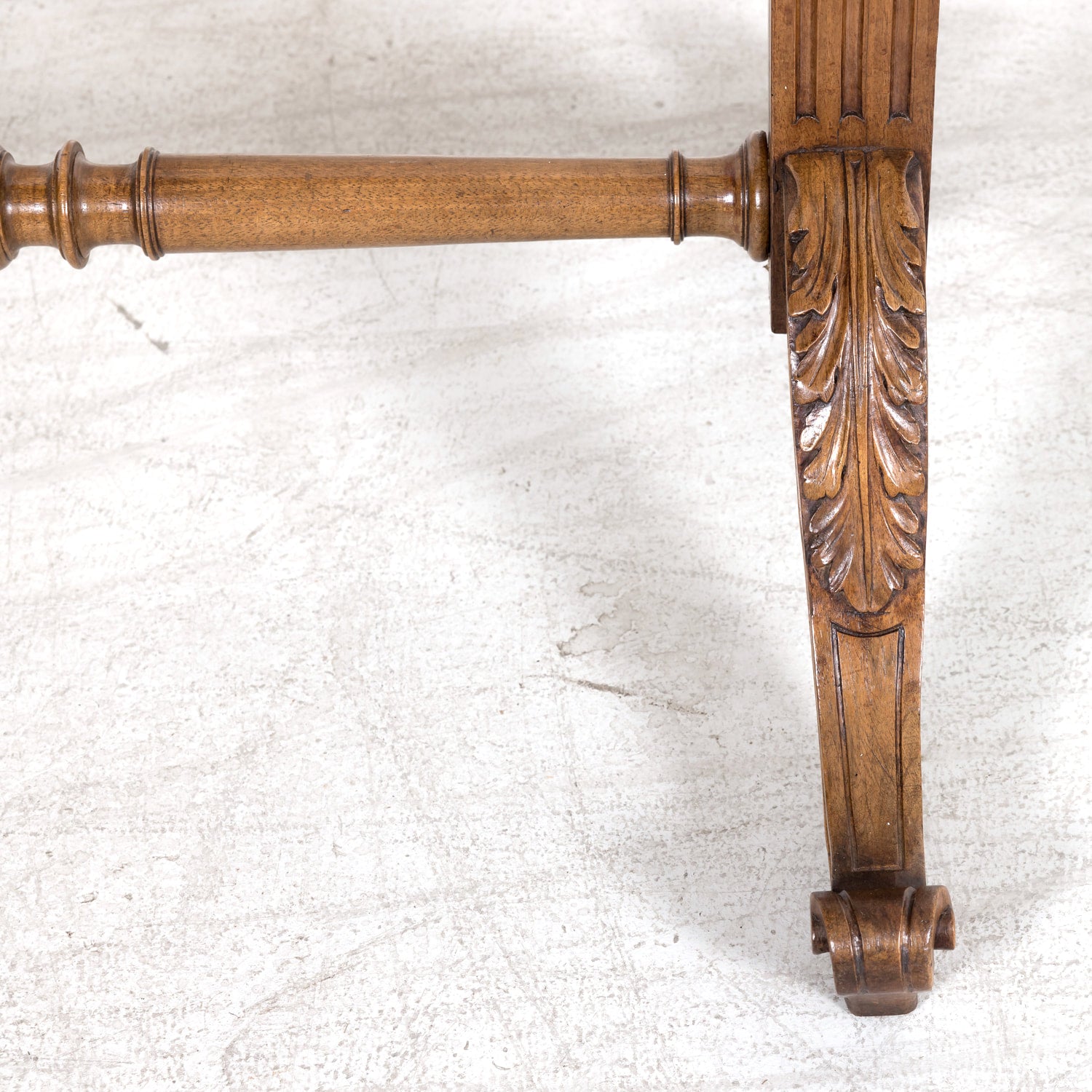 Exceptional 19th Century French Louis XVI Style Carved Walnut Beveled Cheval Dressing Mirror