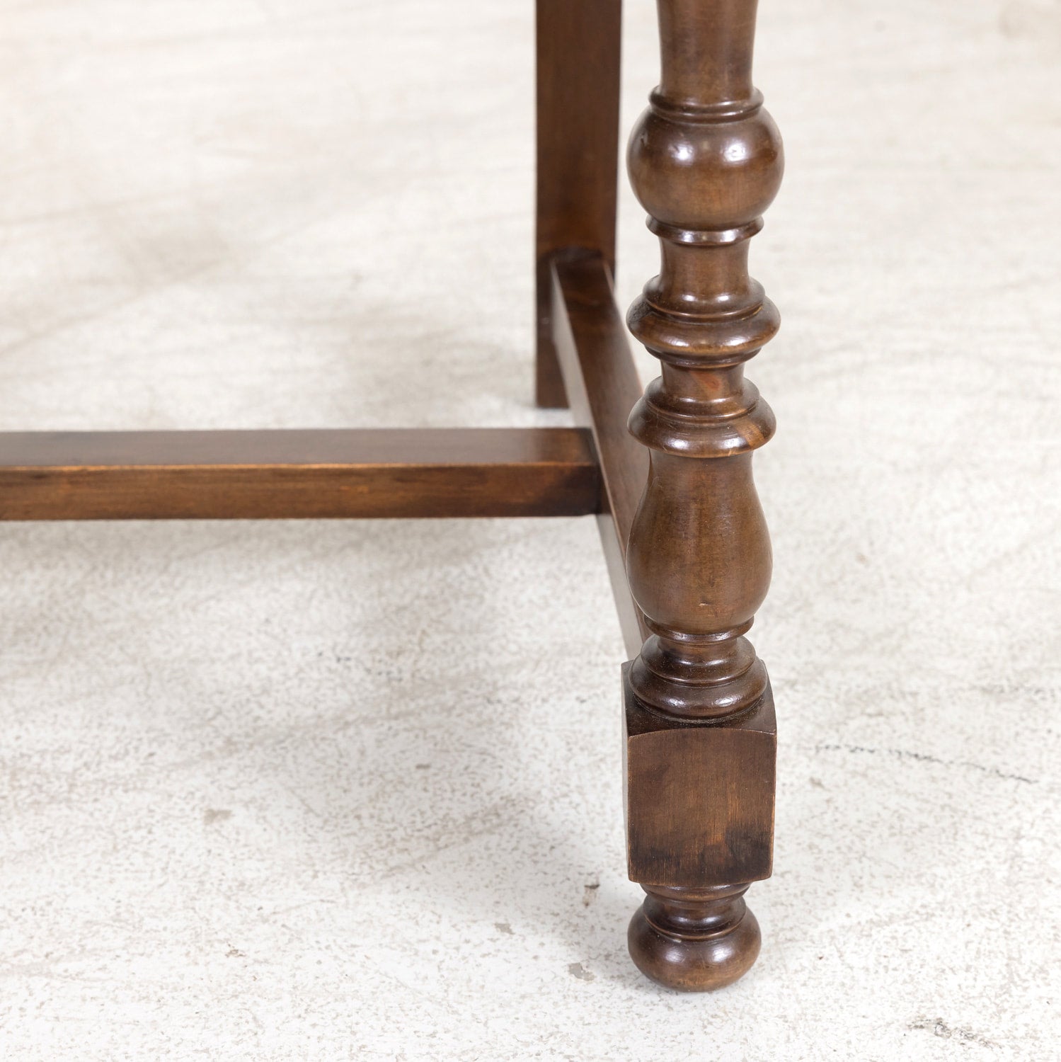 19th Century Spanish Baroque Style Leather and Walnut Side Chairs with Nailhead Trim, Set of 4