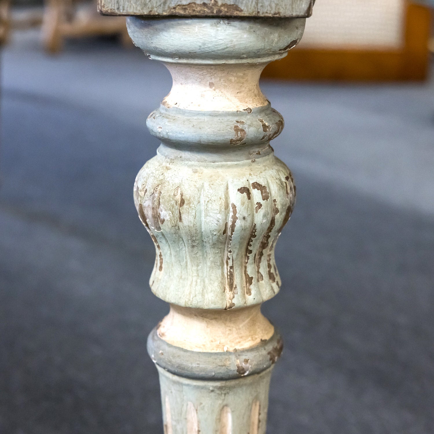 Grand Painted Italian 19th Century Louis XVI Style Dining Table with Leaves